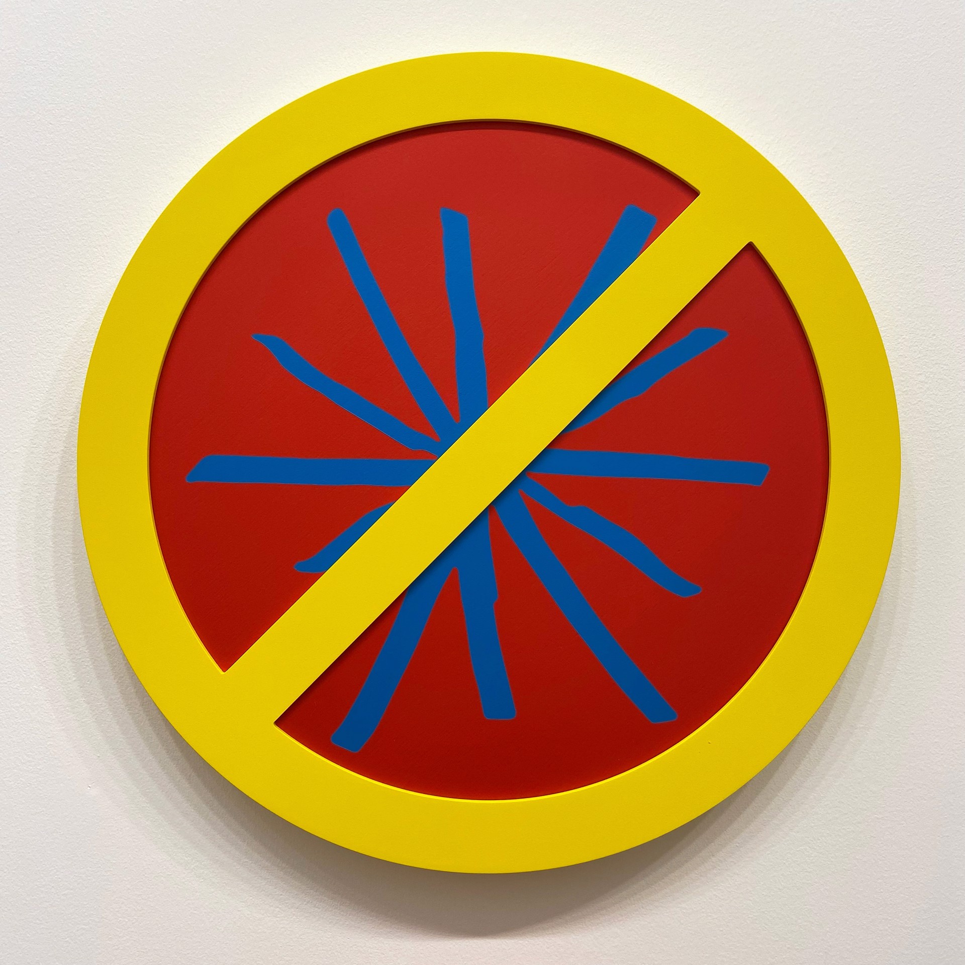 No Assholes (Blue on Red) by Michael Porten