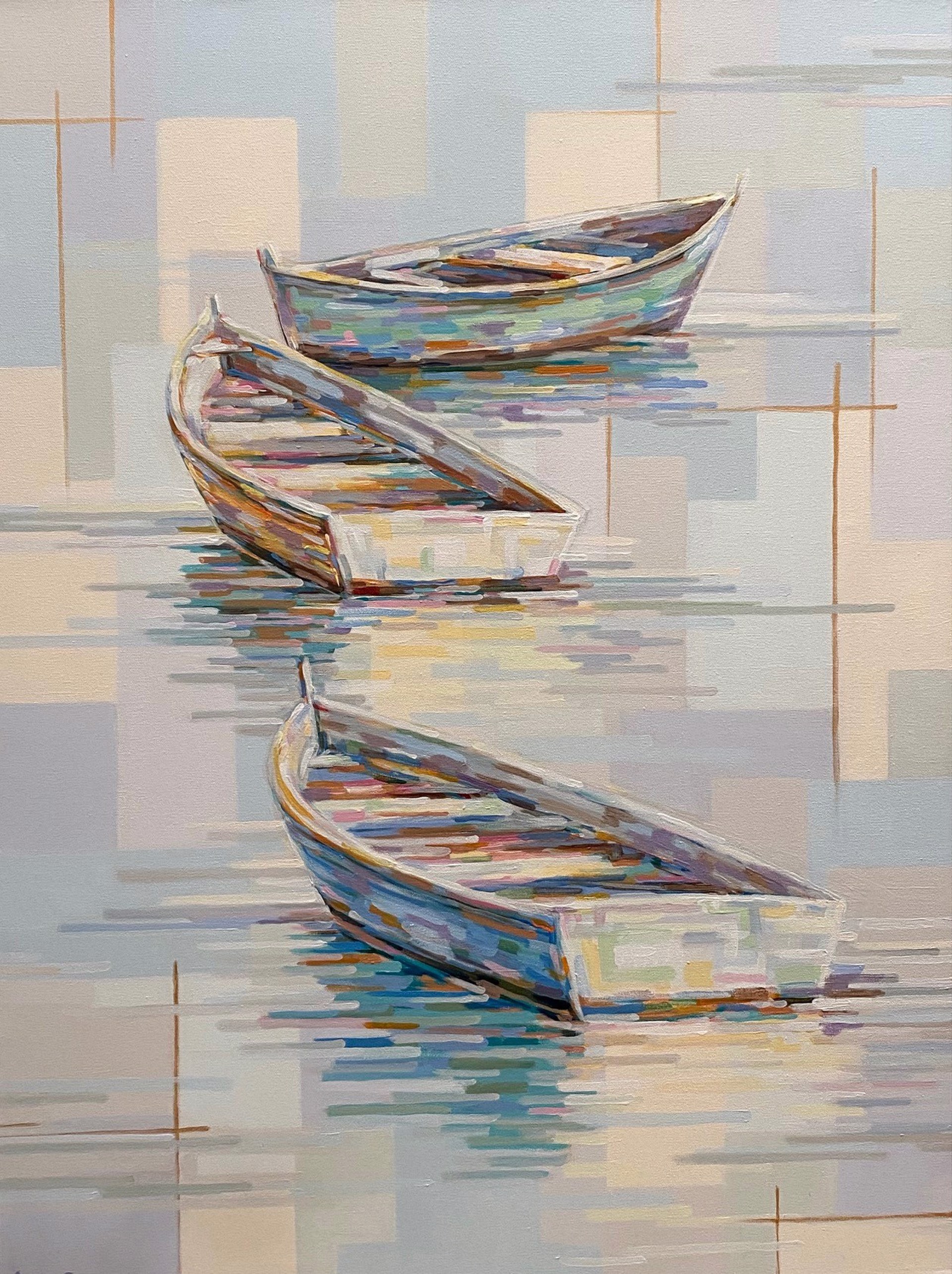 Three Adrift At Sea by Linda Sperruzzi