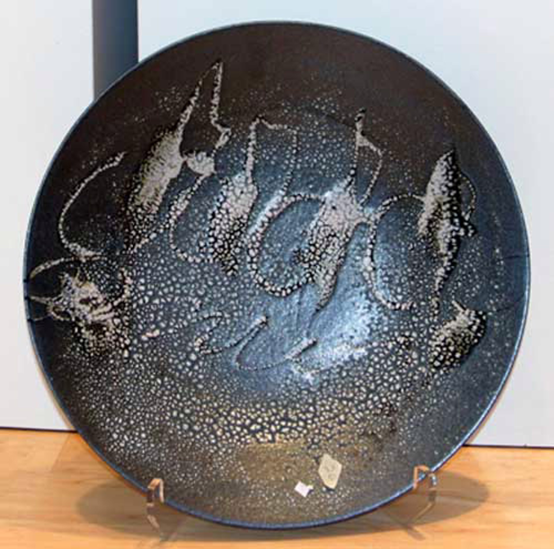 Plate - Large Black Plate by Kayo O'Young