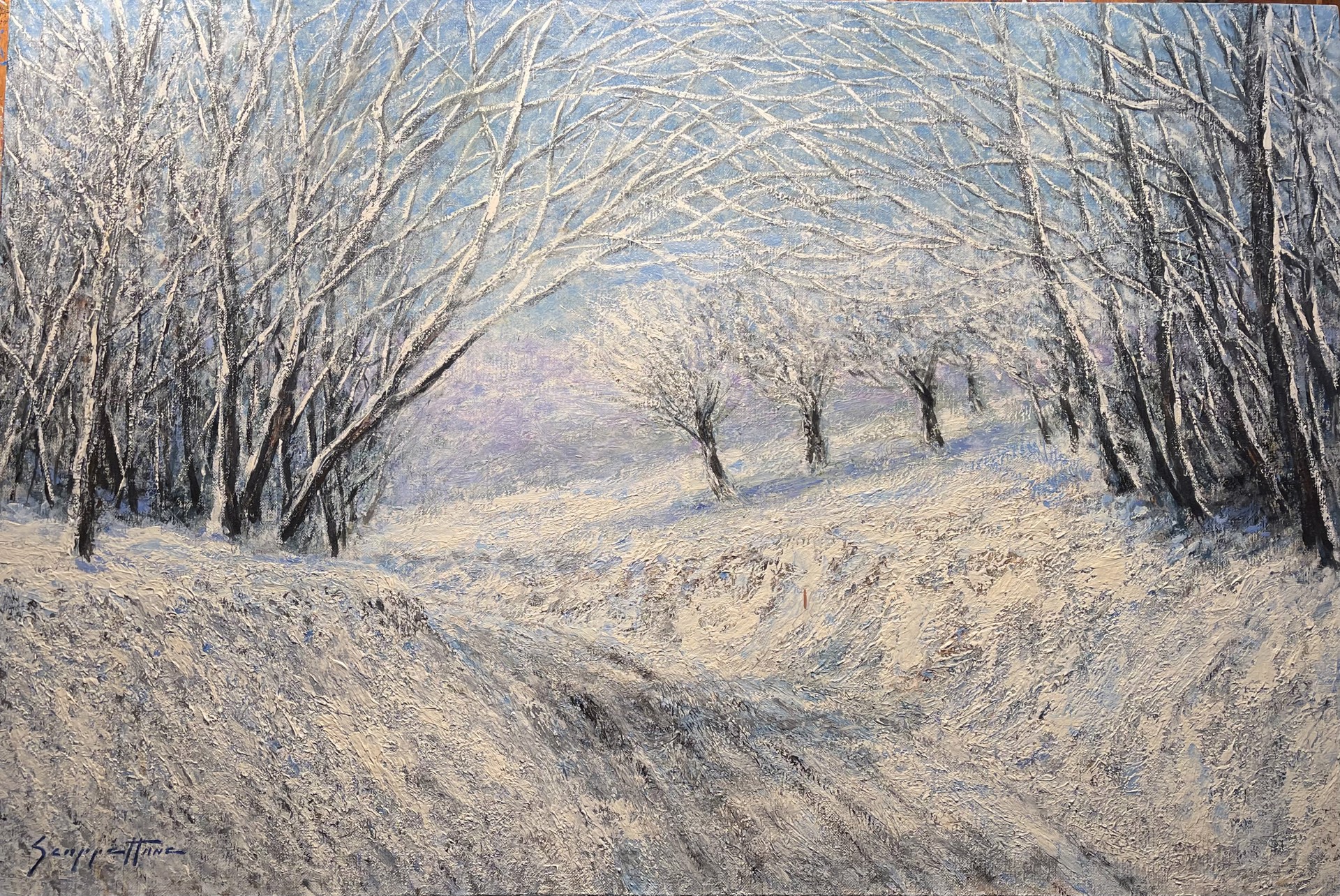 Orchard Under Snow by James Scoppettone