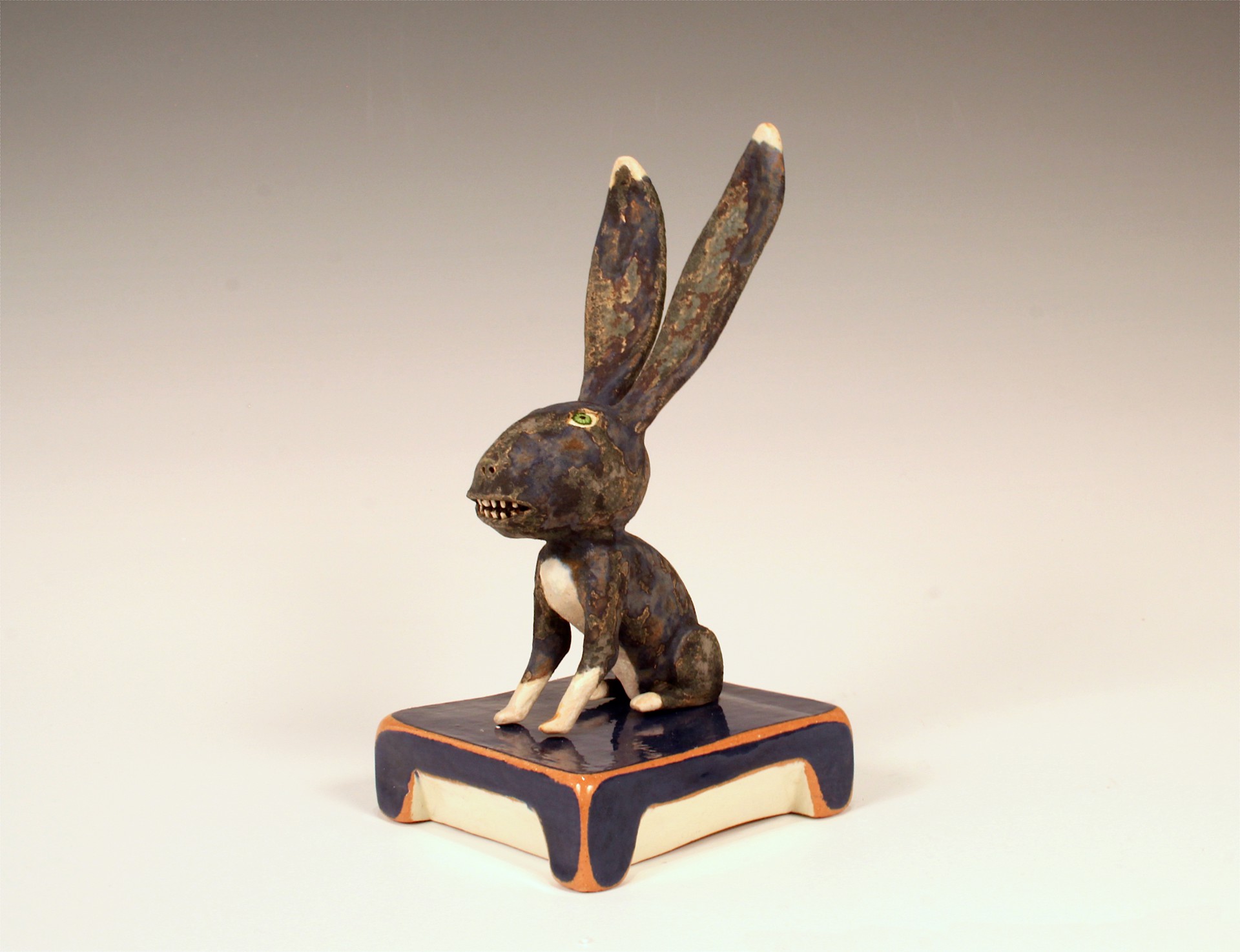 Blue Rabbit on Blue Base by Wesley Anderegg