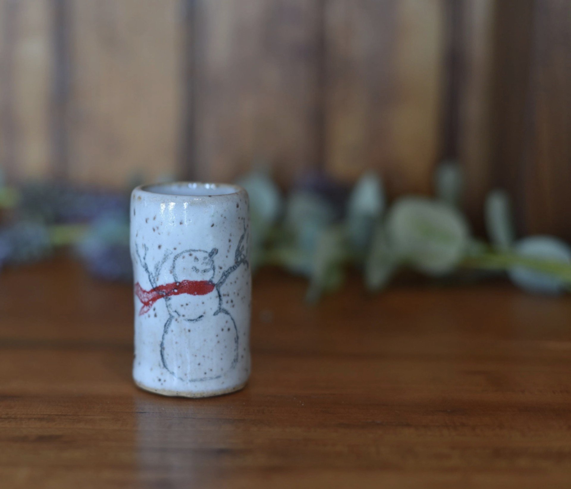 Tiny Tumbler | Snowman | White by Mud Maker