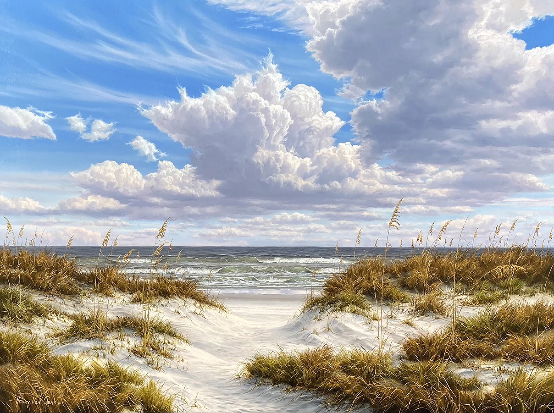 Sunny Beach Day by Henry Von Genk, III