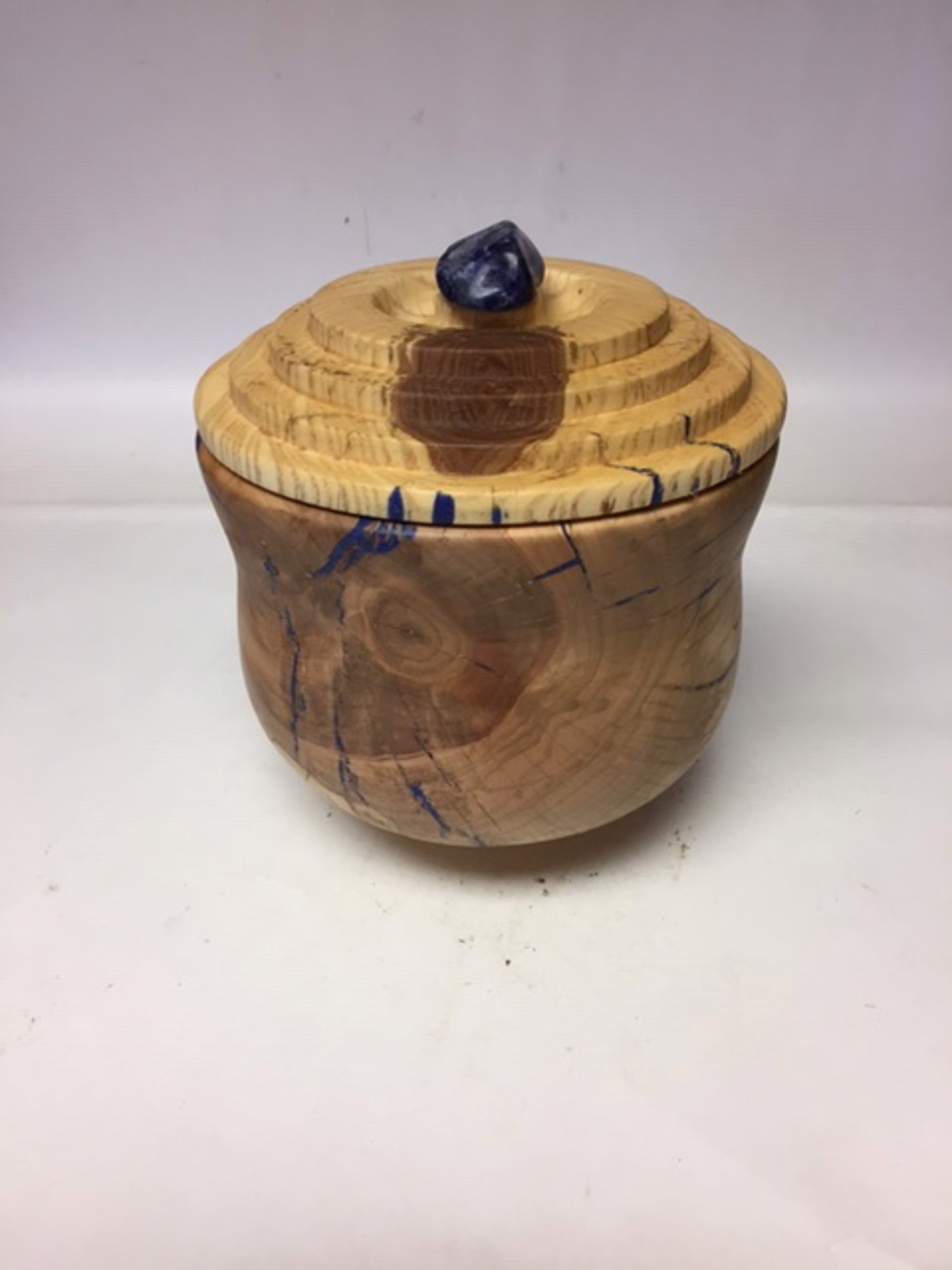 Turned Wood Jar W/Lid #20-21 by Rick Squires