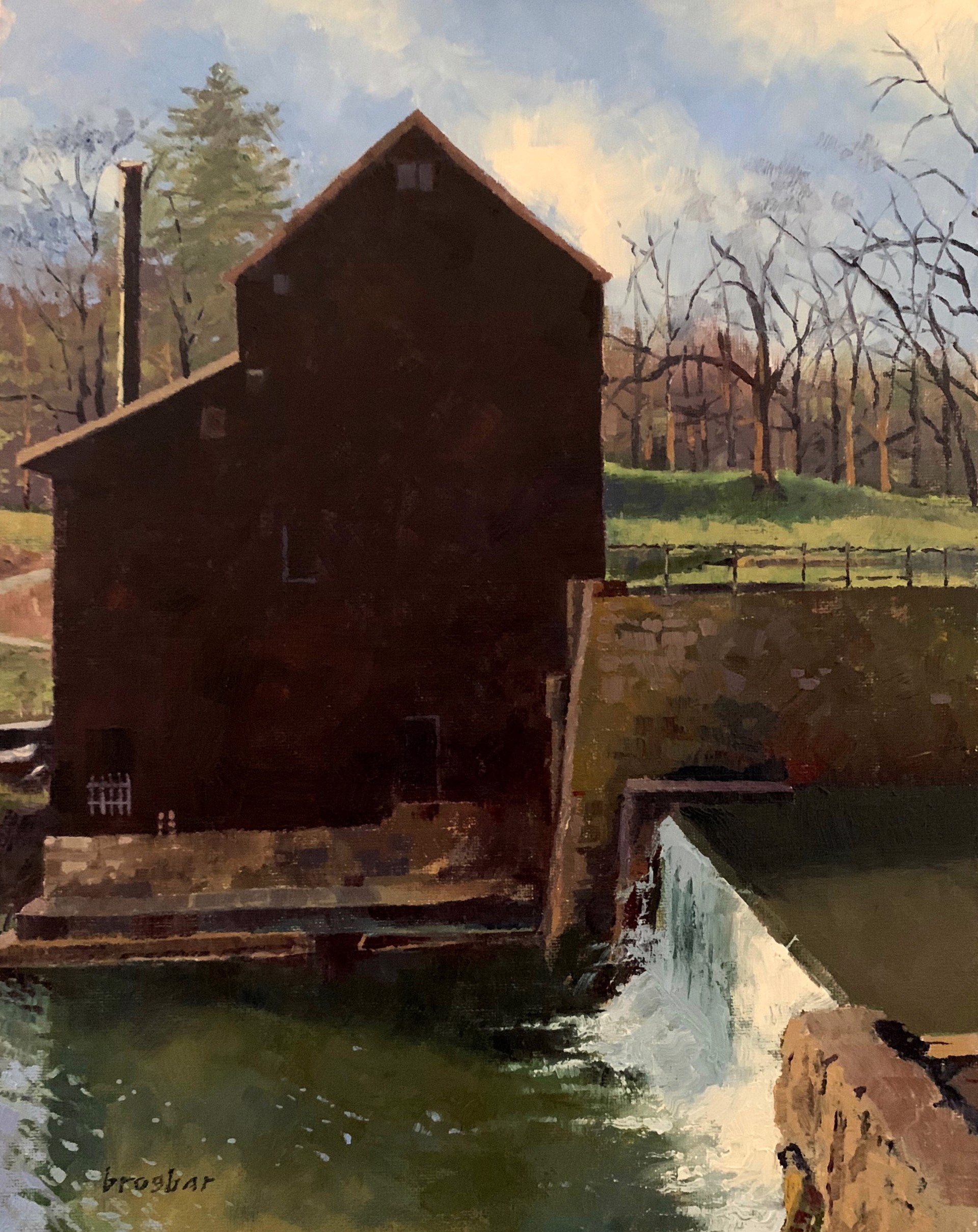 Michael Broshar "Pine Creek Grist Mill" by Oil Painters of America