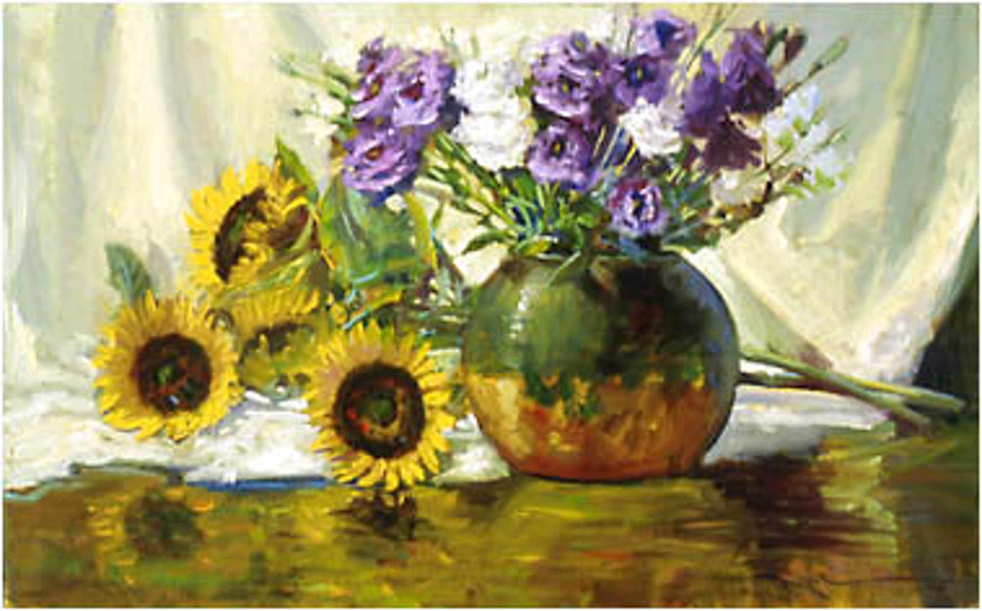 Sunflowers and Lithianthus by John Carroll Doyle