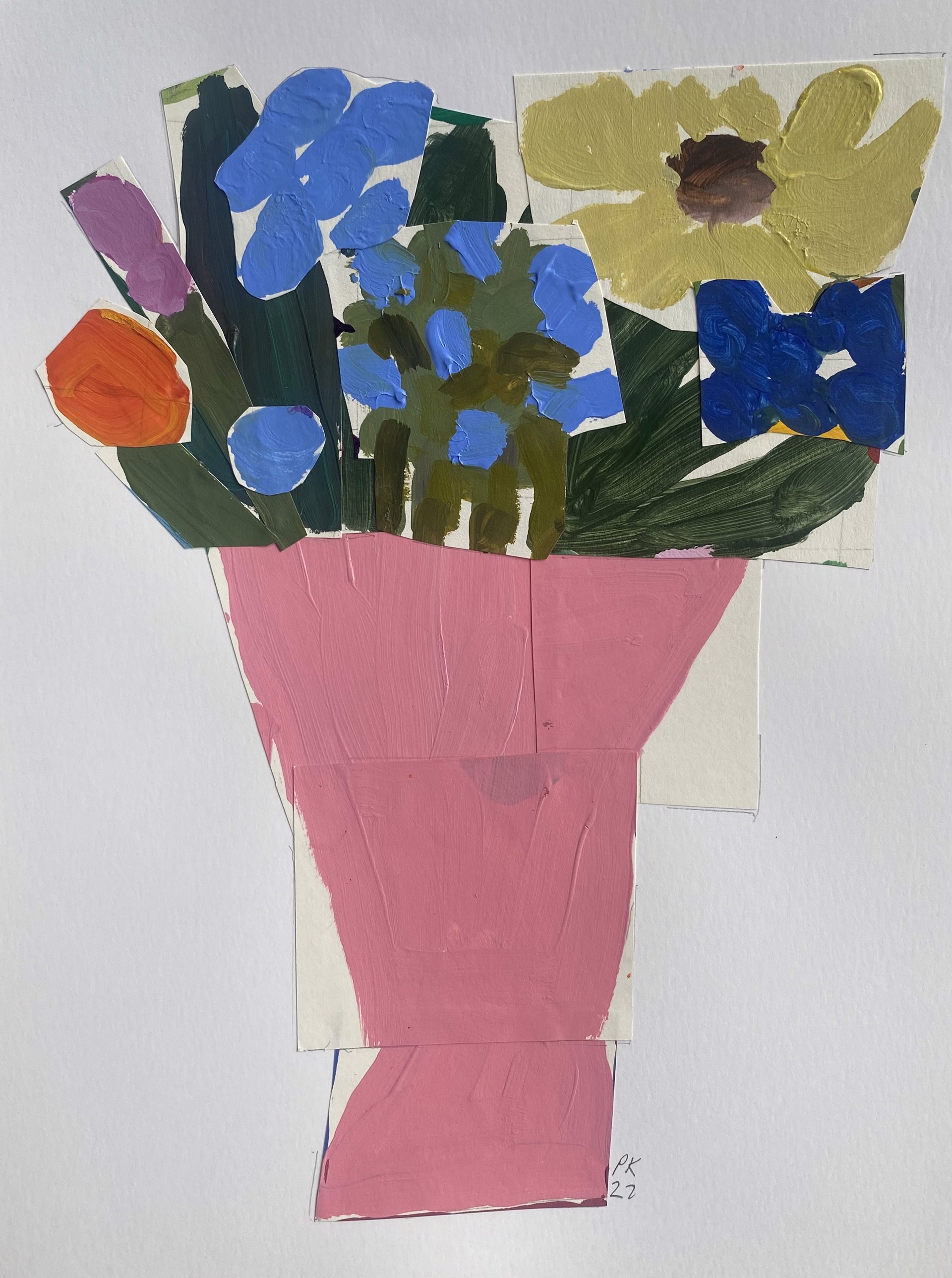 Bouquet in Pink Vase by Peggi Kroll-Roberts
