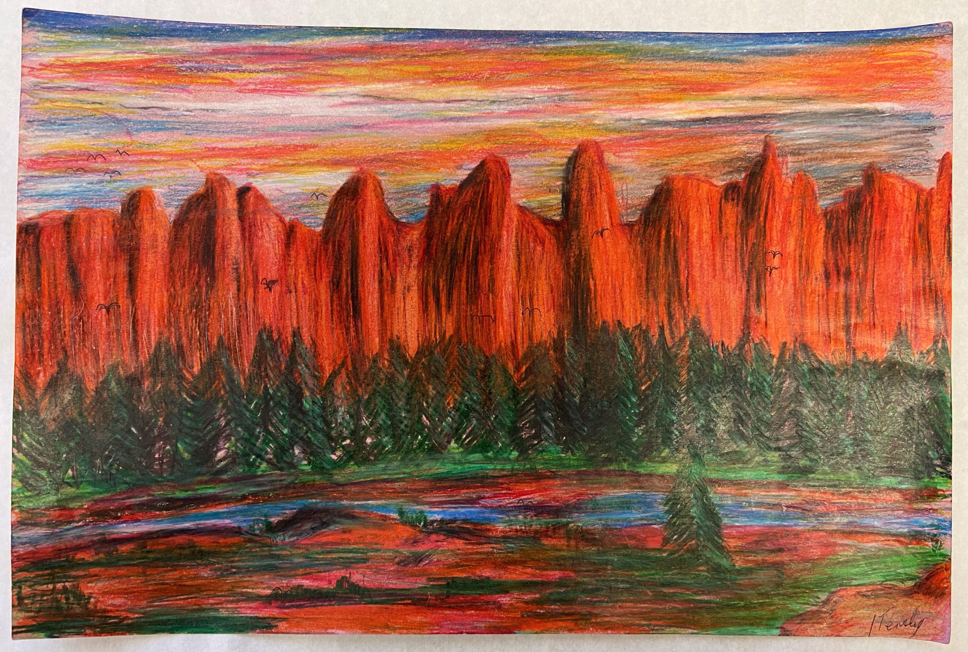 Red Rock Cliffs by John Tensley