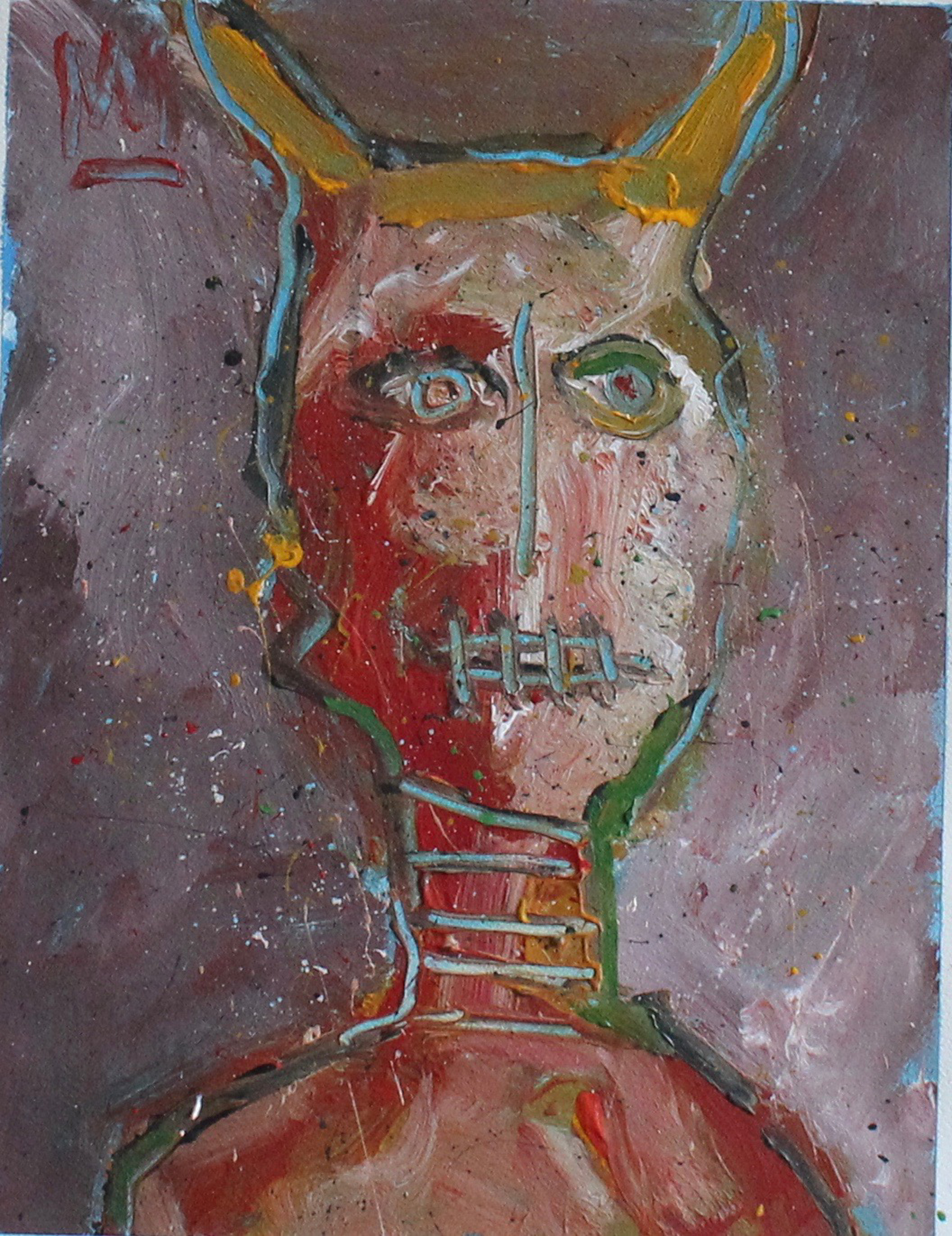 Man in Tribal Mask by Michael Snodgrass