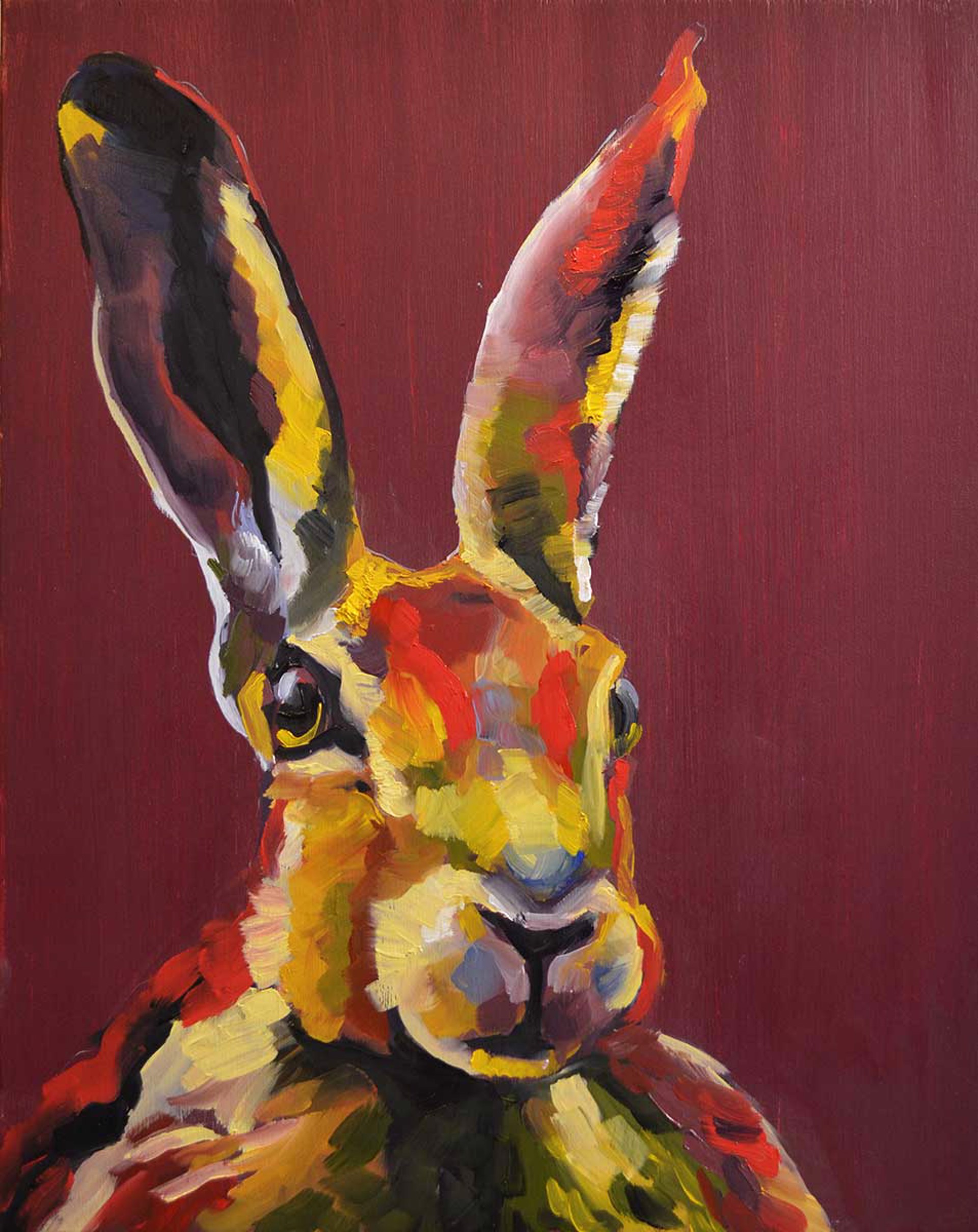 Animal Portrait Prints: Hare by Lizzie Wortham