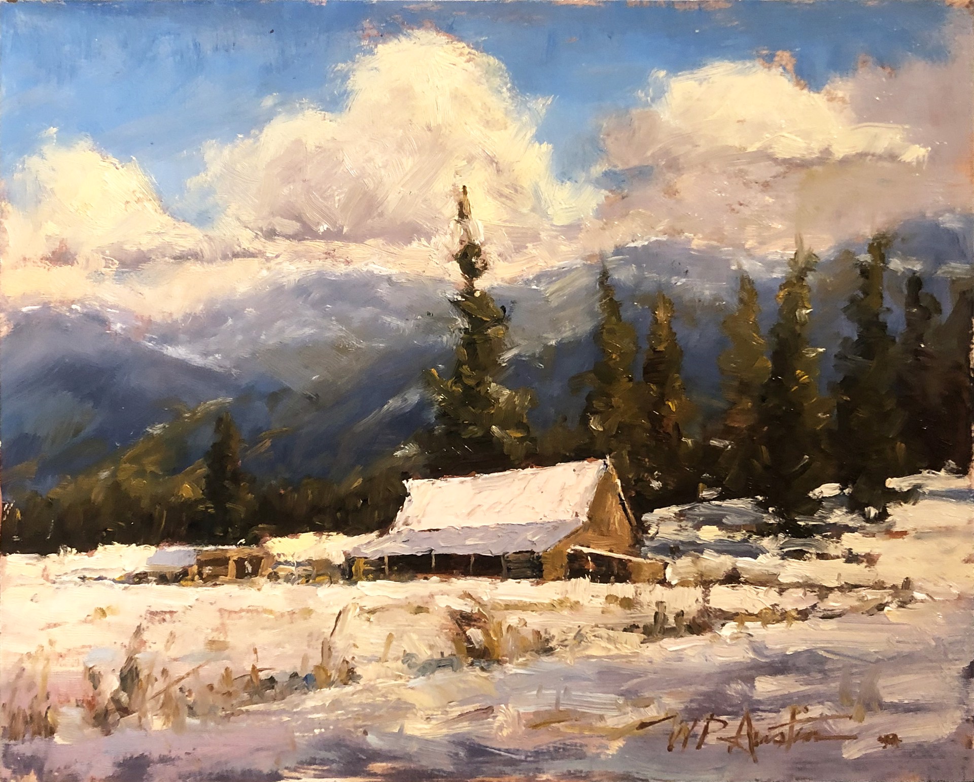 Mountain Barn by Perry Austin