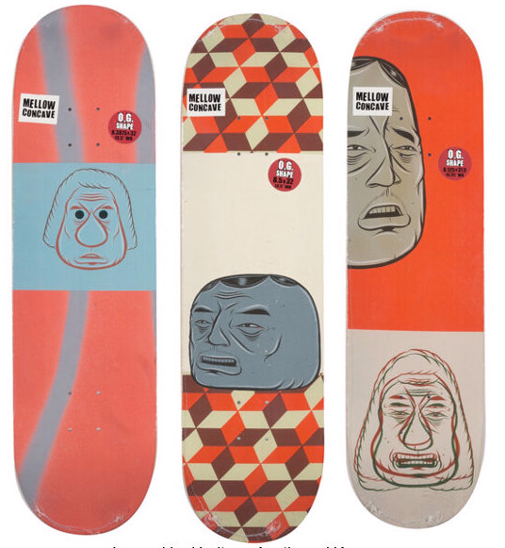 Theotis Barry Deck, Spanky Barry Deck, and Reynolds Barry Deck | Barry McGee X Baker Skateboards by Barry McGee