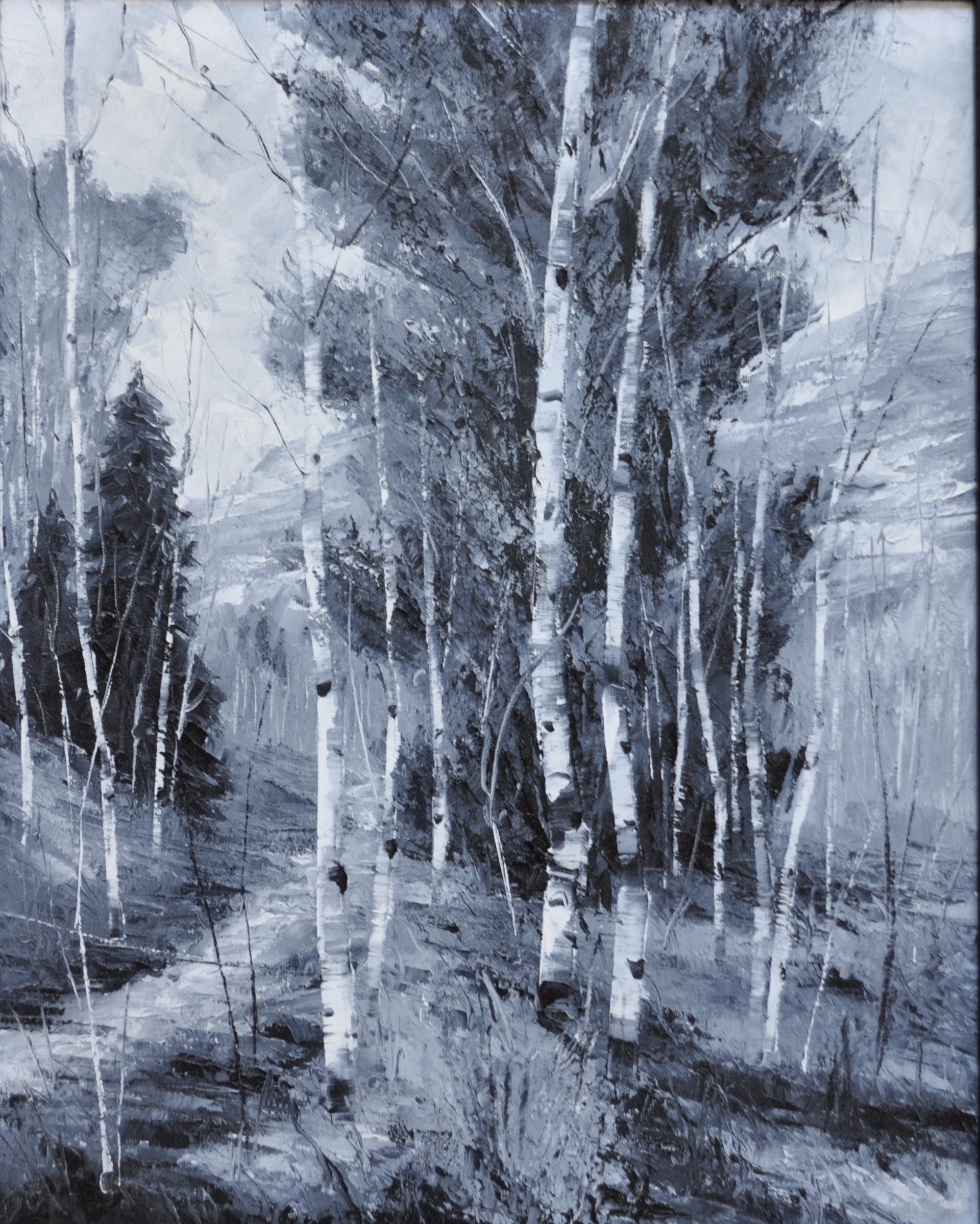 Forest Study in Black & White by Dean Bradshaw