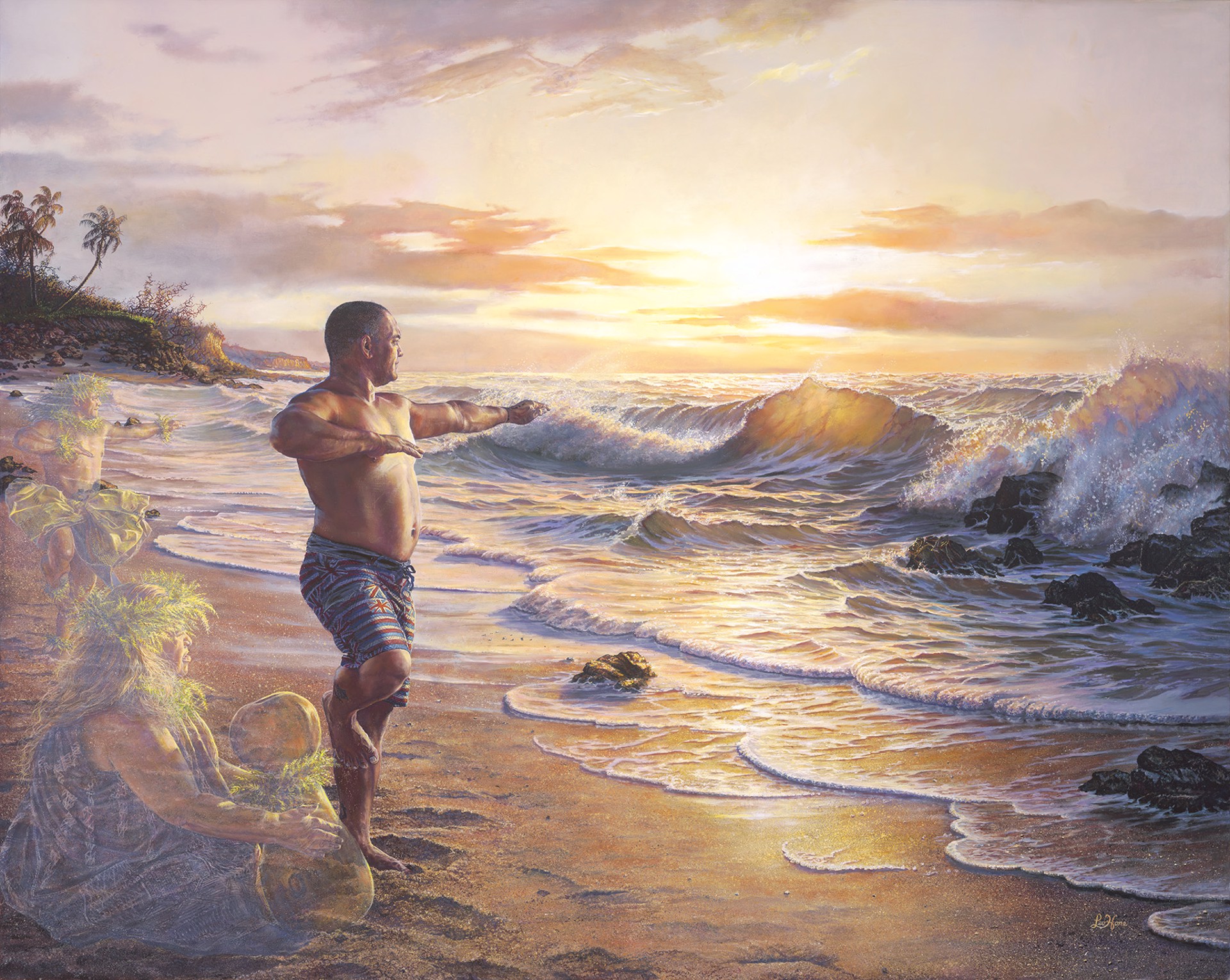 Footprints Na Meheu Wawae(AP) (FRAMED) by Leohone Magno