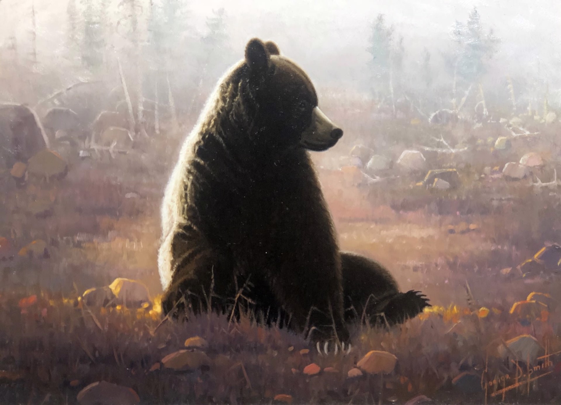 GRIZZLY - EARLY MORNING - CUB CREEK MEADOWS by George "Dee" Smith