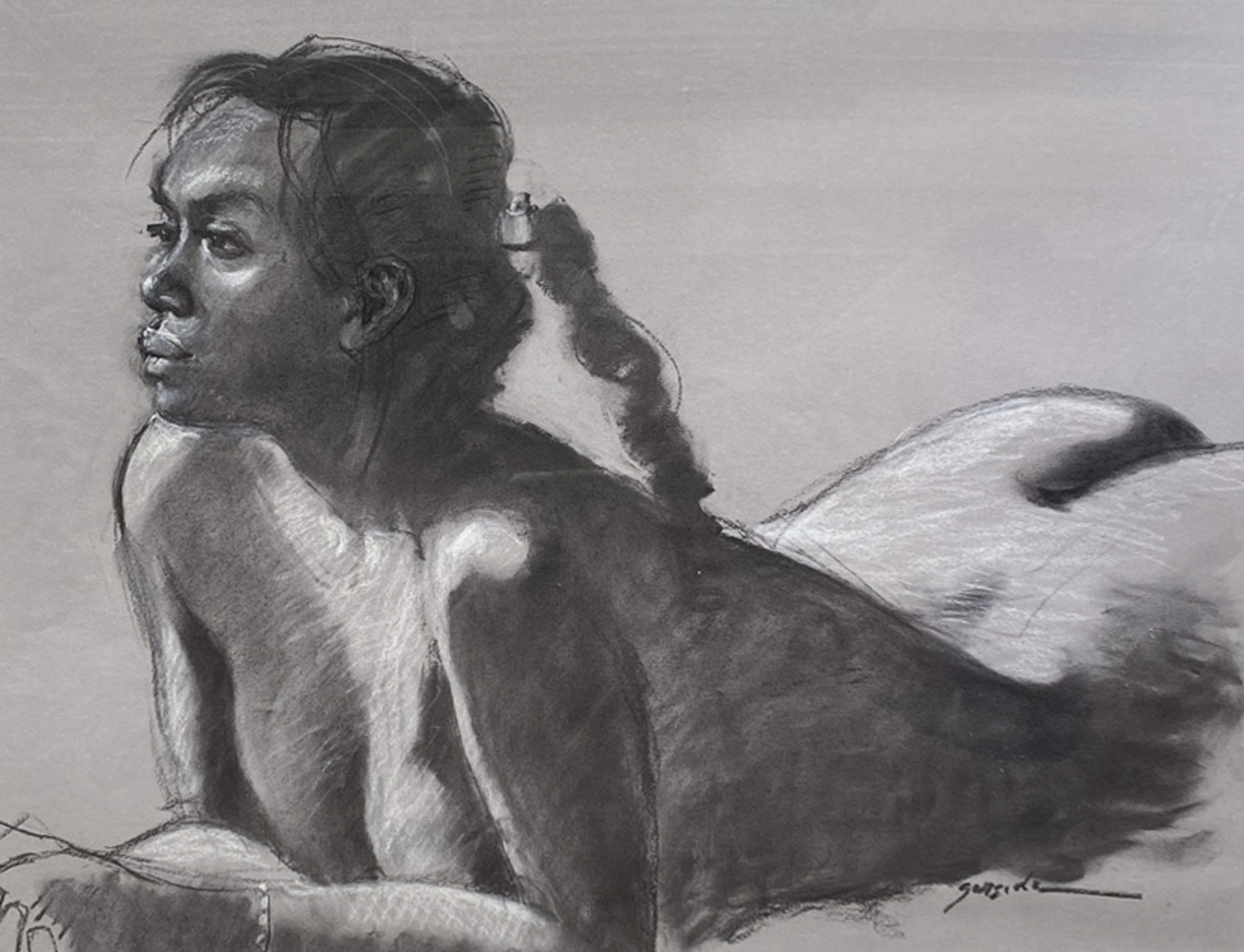 Nude Lady Relaxing by A. LaMoyne Garside