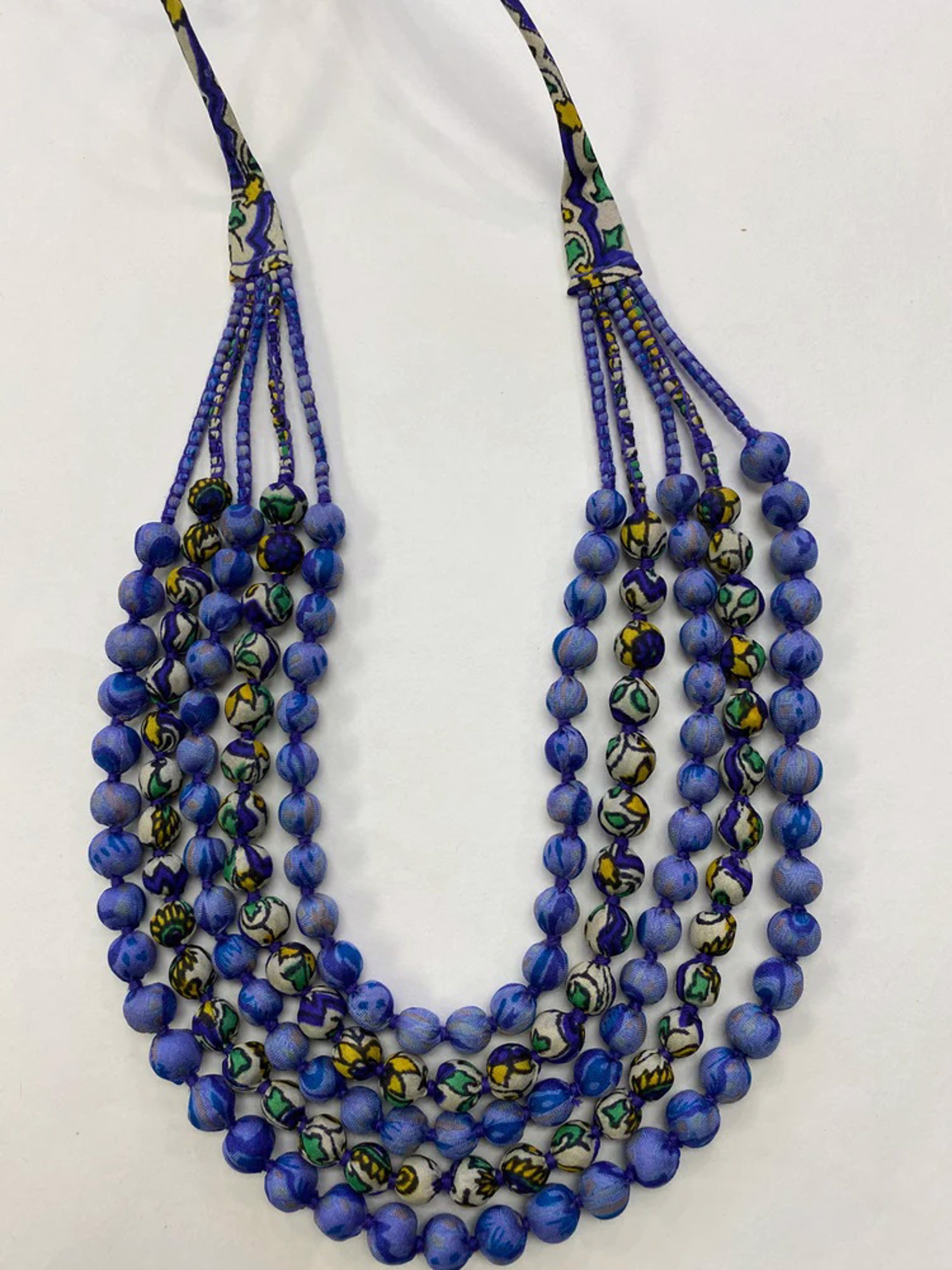 6-String Sari Bead Necklace by J. Catma