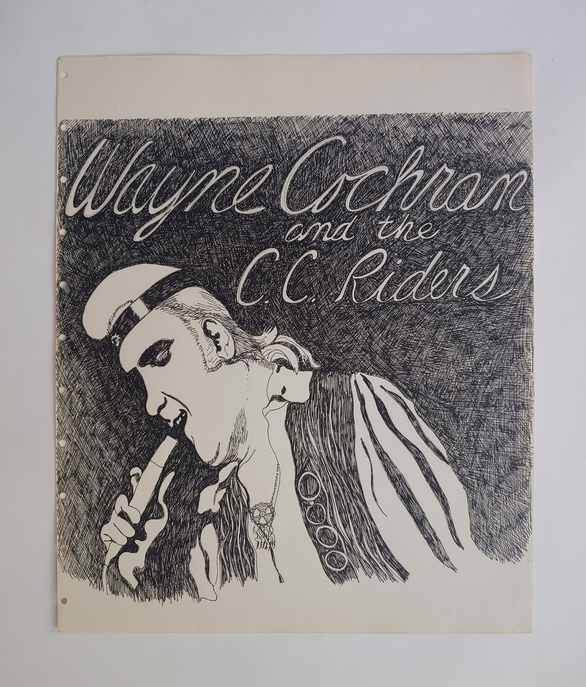 Wayne Cochran and the C.C. Riders - Drawing for Poster by David Amdur