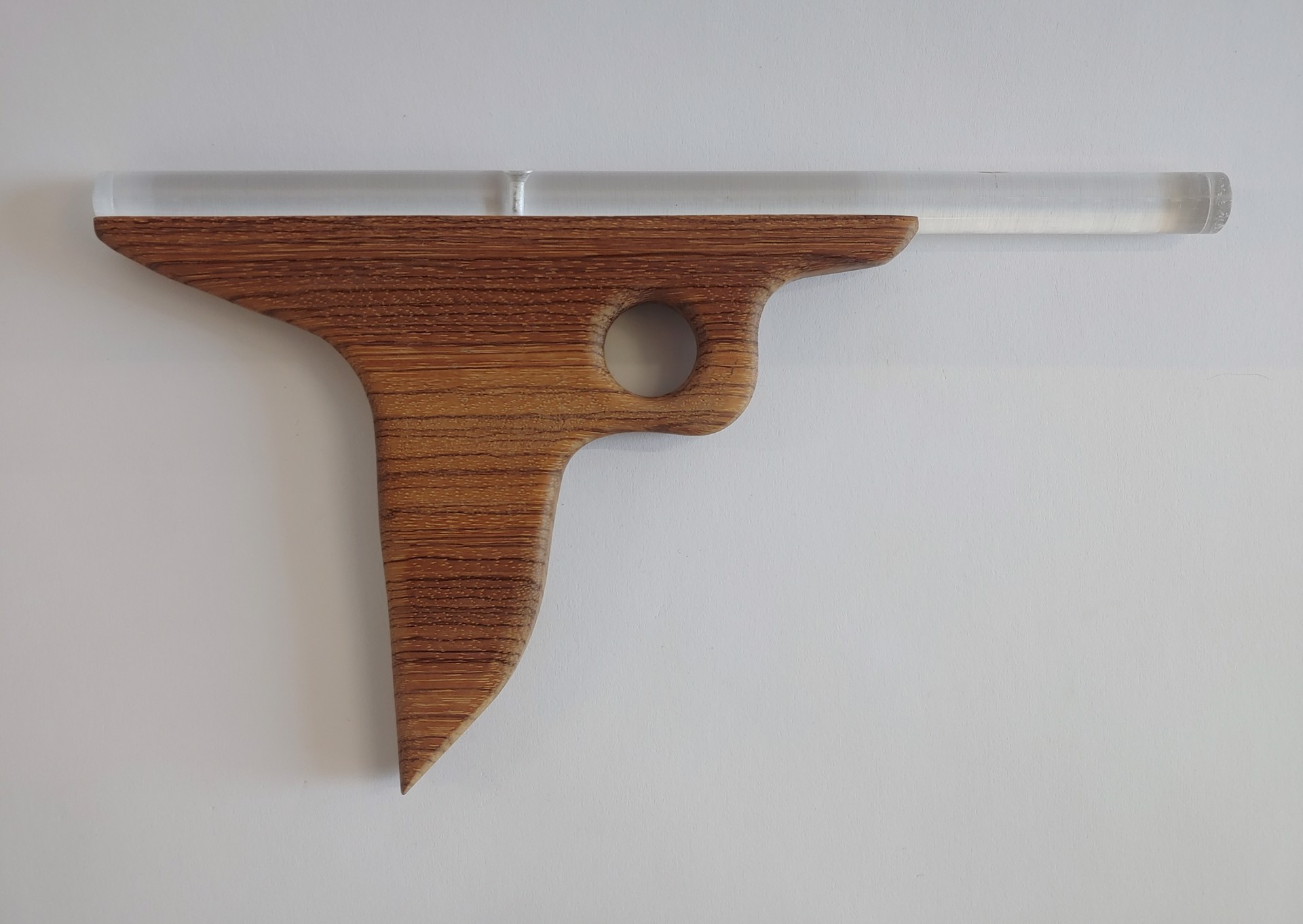 Wooden Luger #1 - Wood/Plastic Sculpture by David Amdur