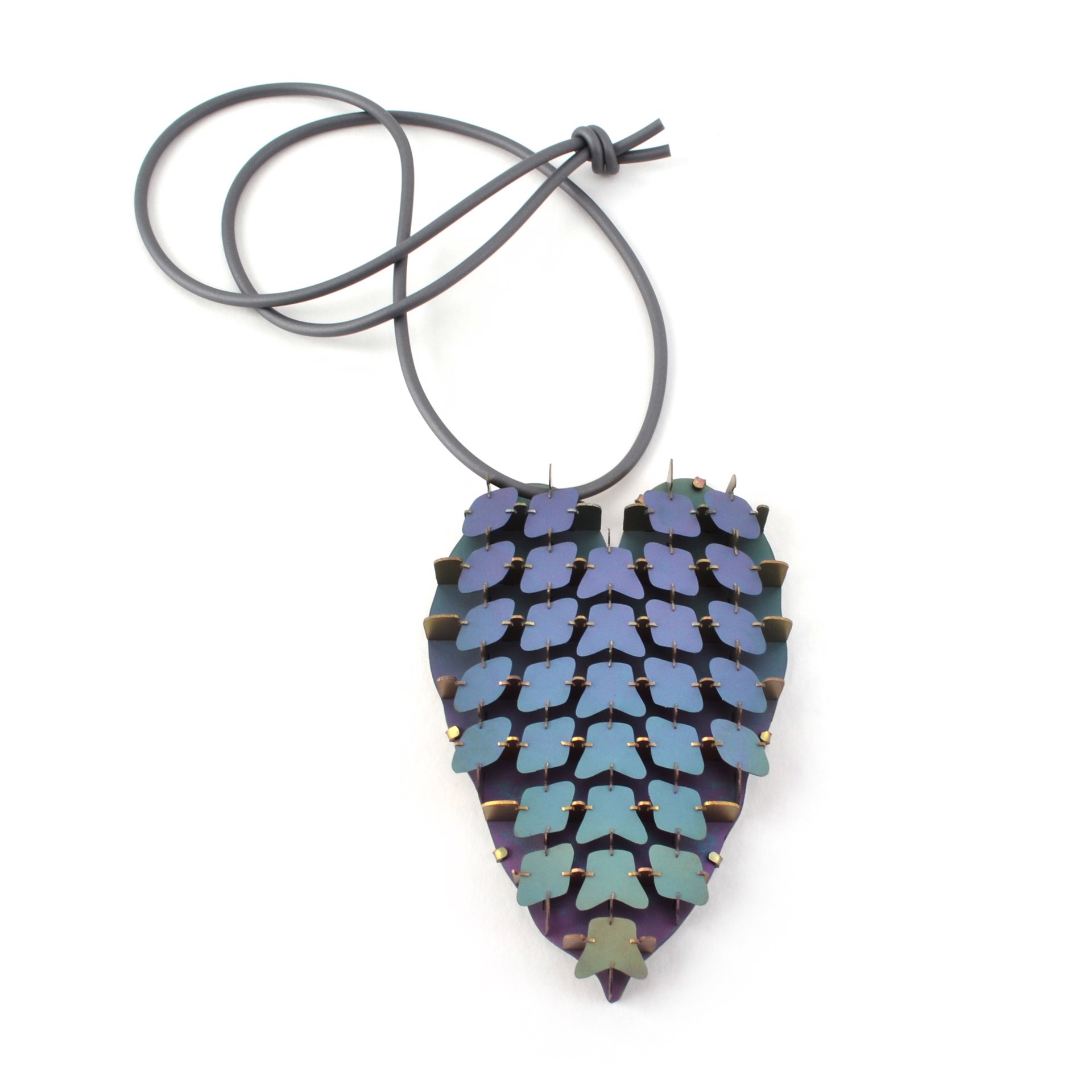 Slotted Leaf Pendant #1 by Mallory Weston