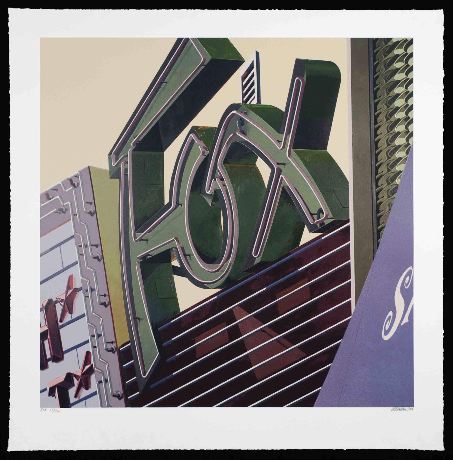 Fox (from American Signs portfolio) by Robert Cottingham