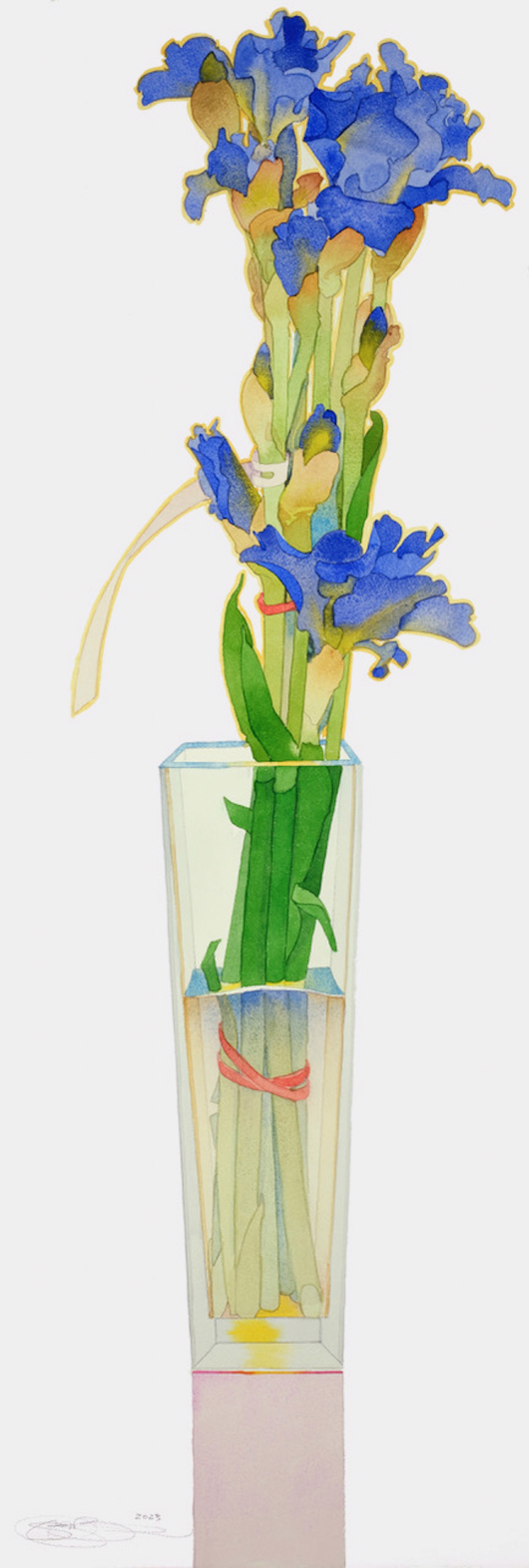 Bright Blue Iris (unframed) by Gary Bukovnik