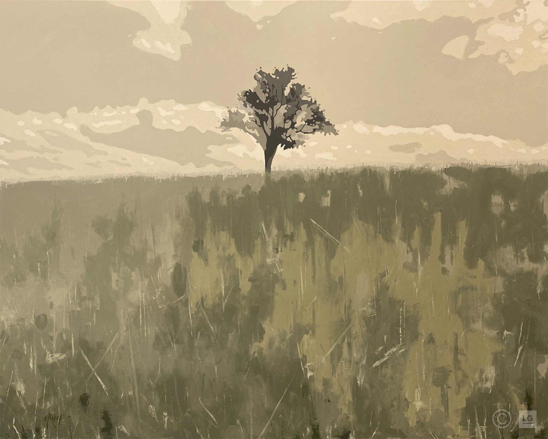 Alone in a Field by Edward Rebek