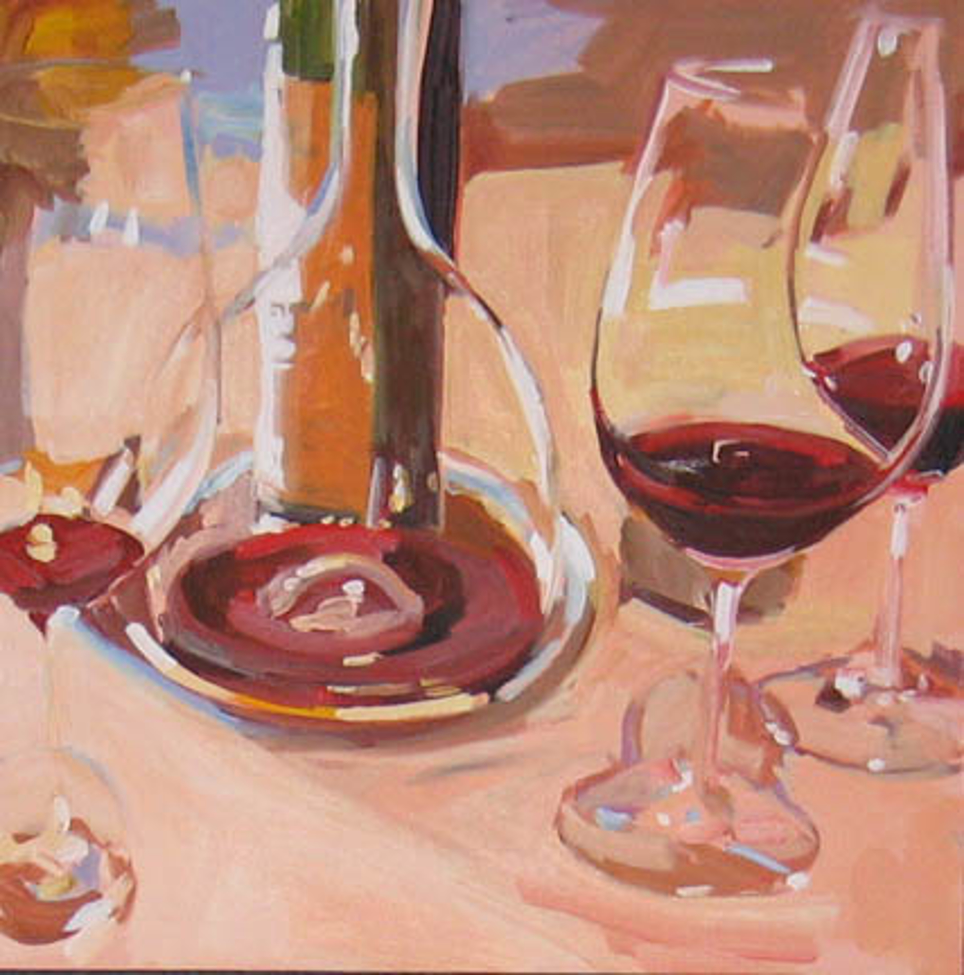 Wine and Decanter by Laura Lacambra Shubert
