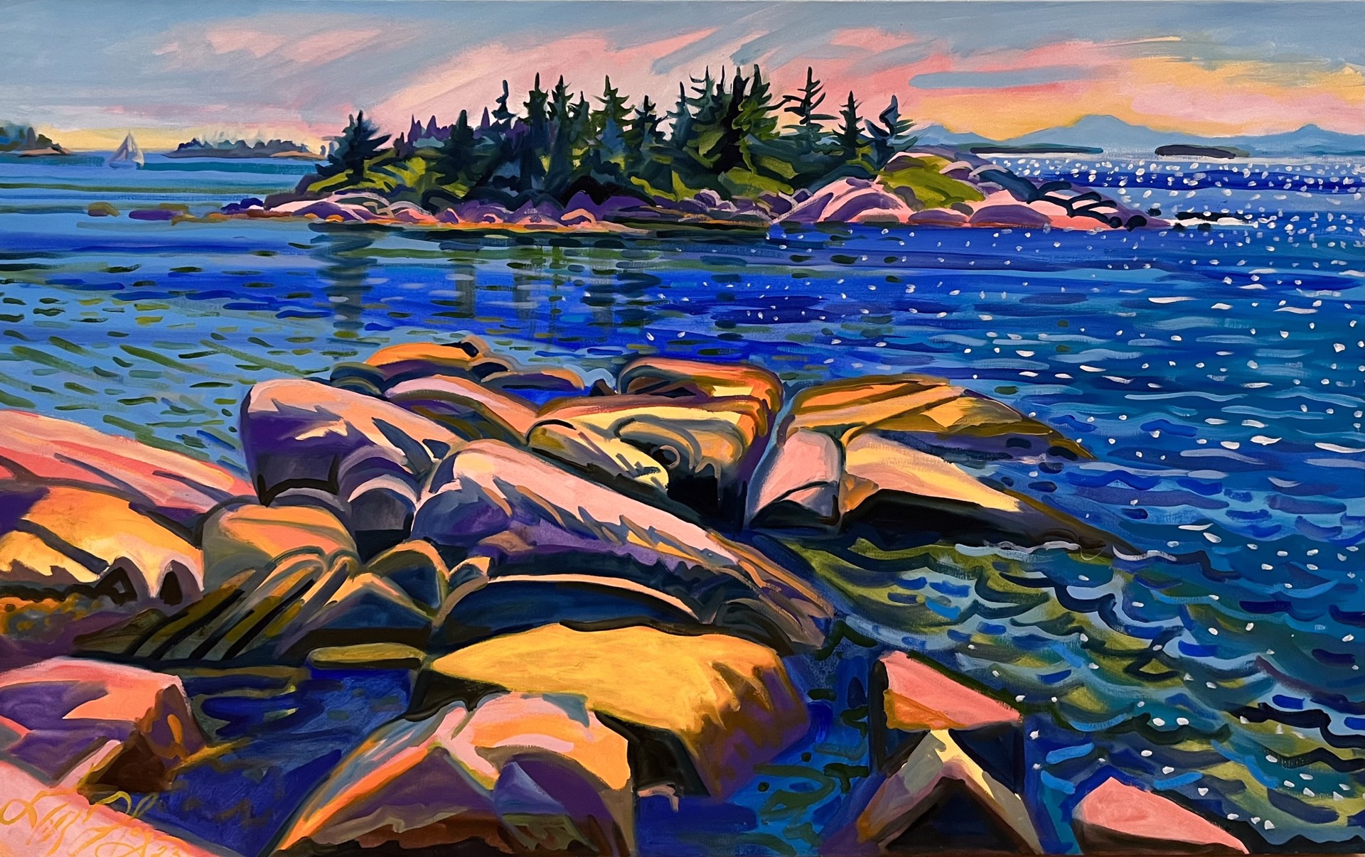 Dazzle Touching Island and Shore by Jill Hoy