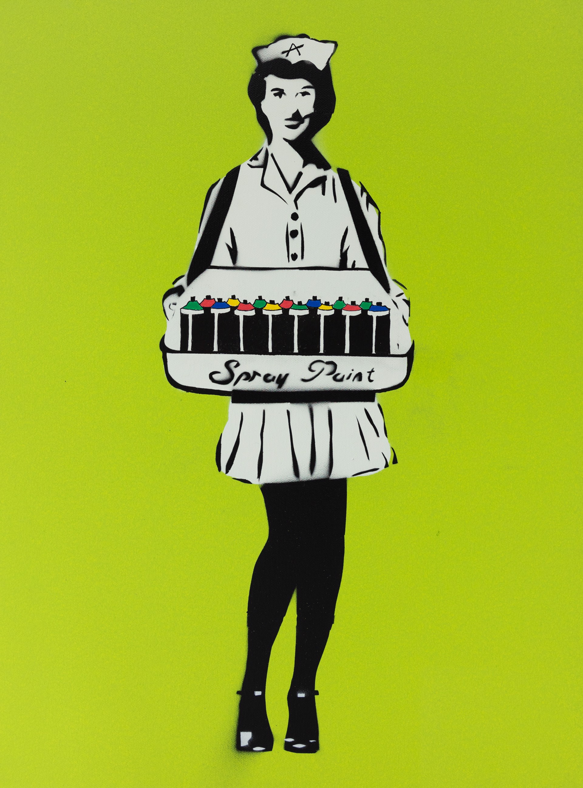 Spray Paint Usherette by Karl Striker