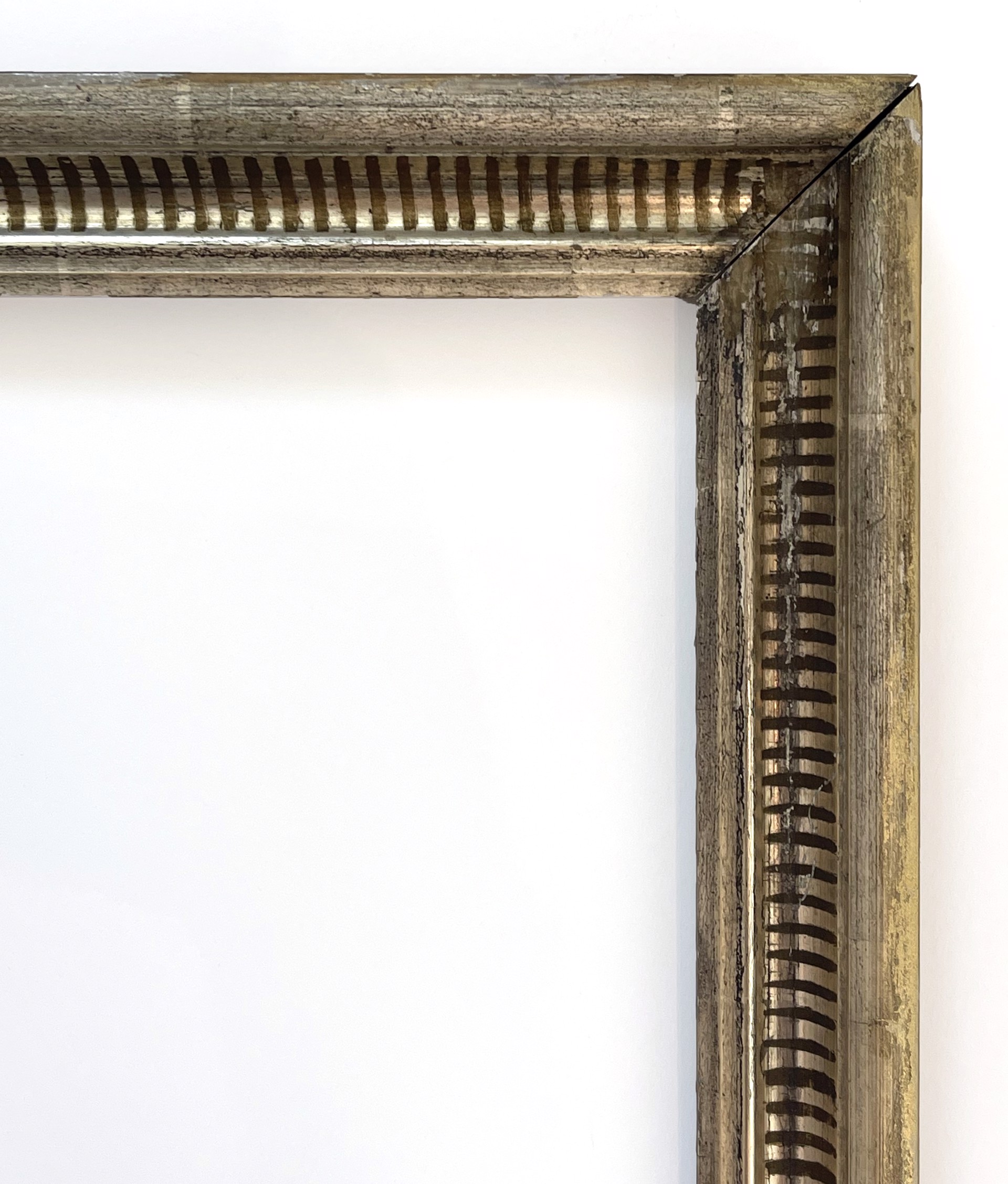 Antique Victorian, Distressed Gold Gilt, Stenciled Eastlake Frame by Antique Frame