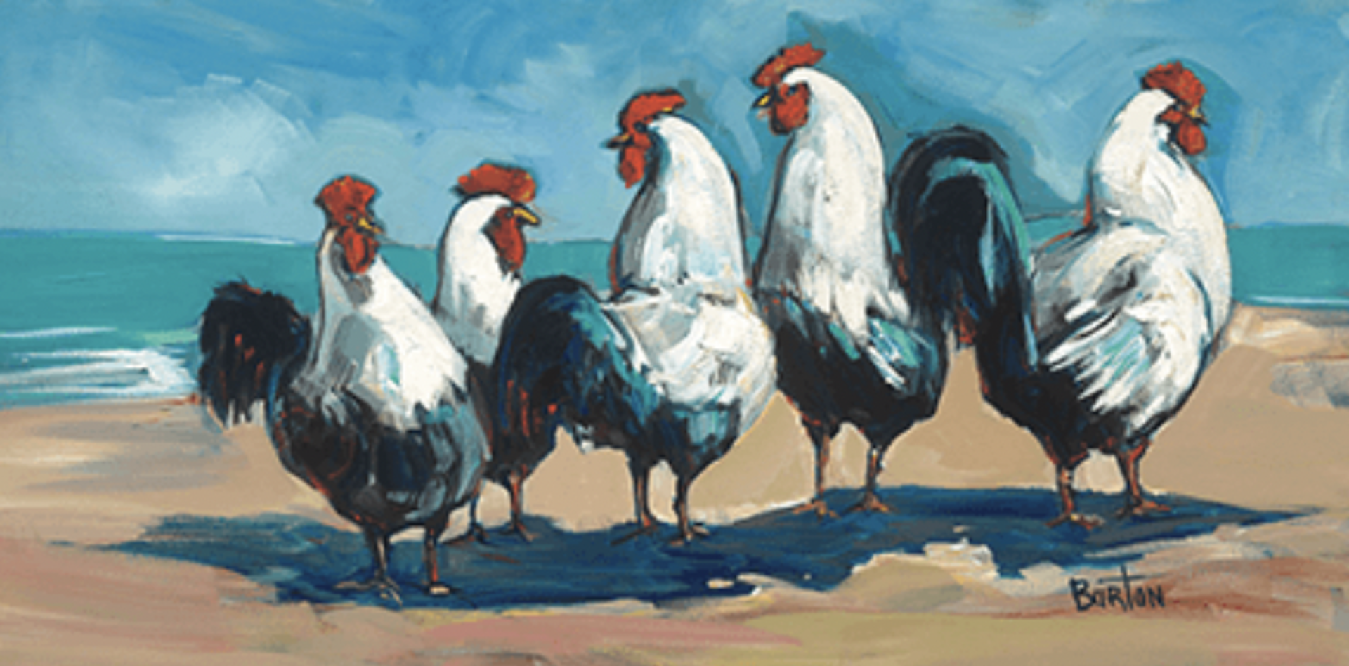 Chicks on the Beach by Steve Barton