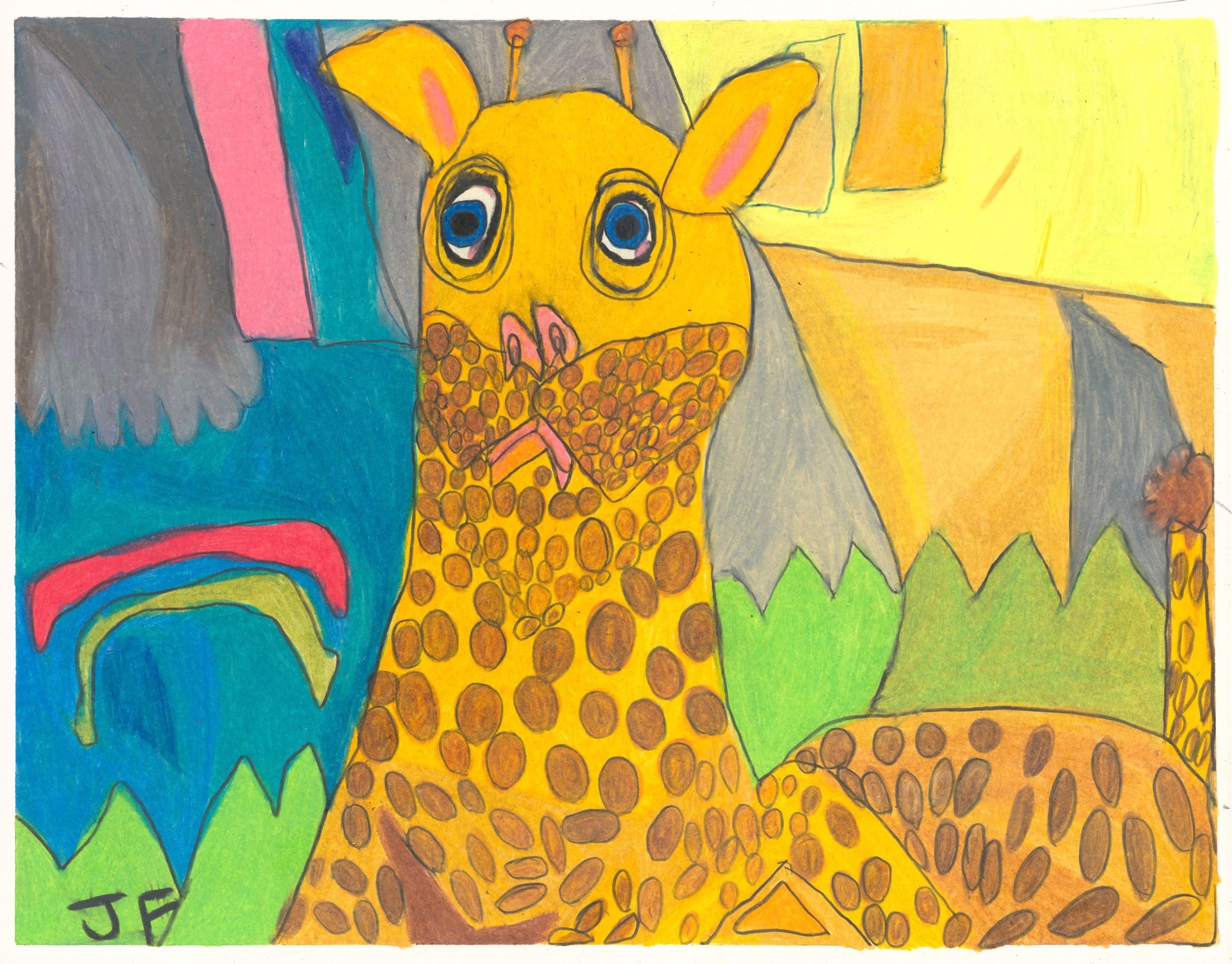 Giraffe (FRAMED) by Josephine Finnell