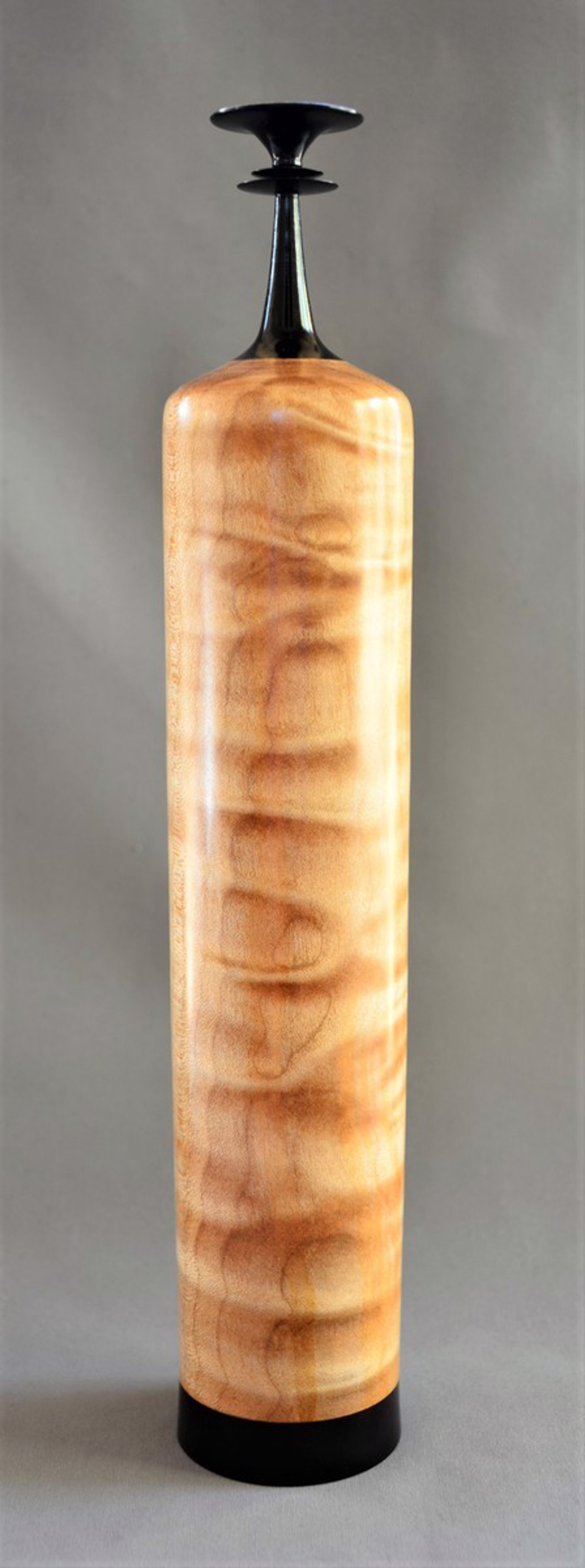 Blackwood and Quilted Maple Vase by Paul Gray Diamond