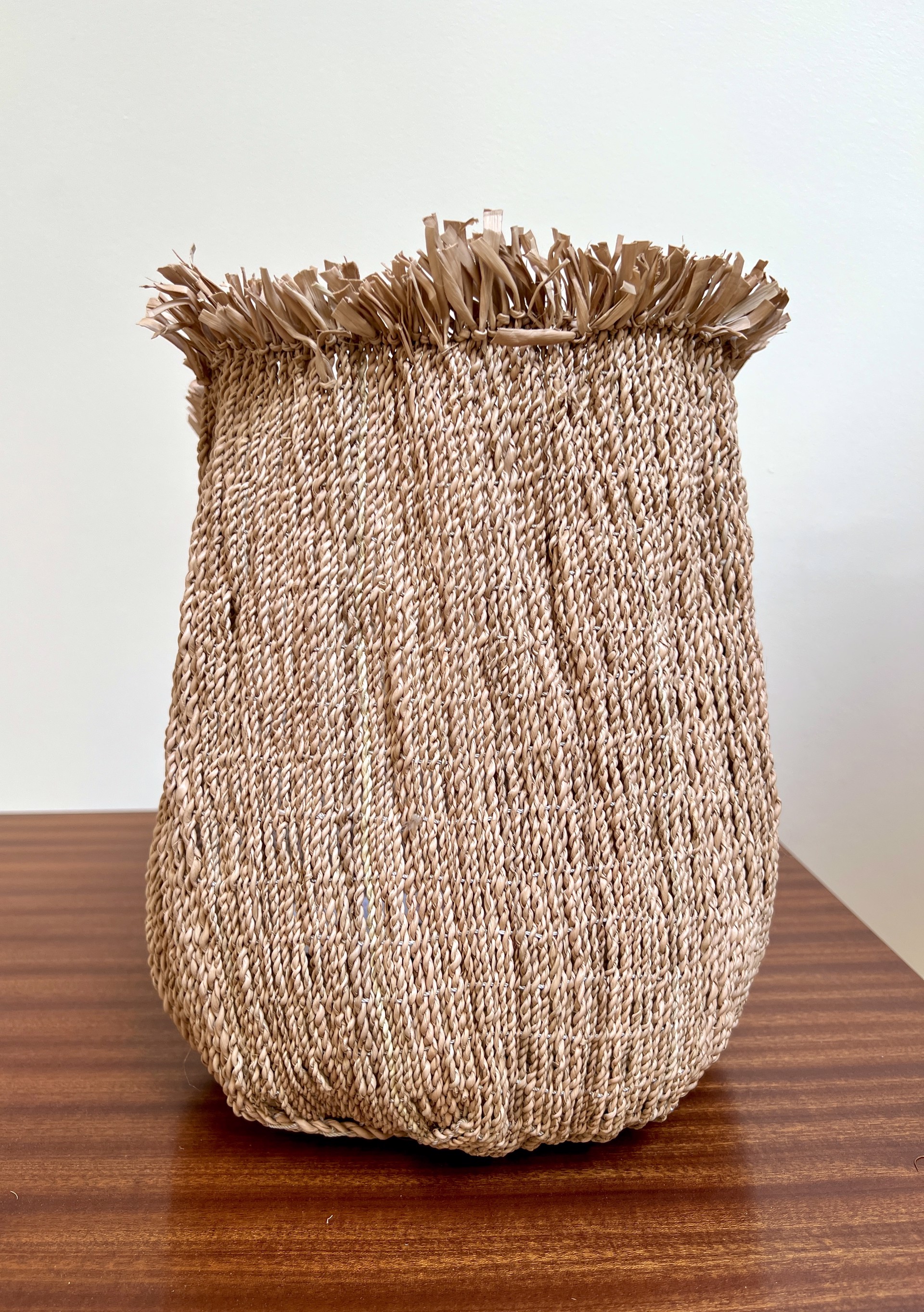 Small Straw Beer Basket 6 by Omba Arts