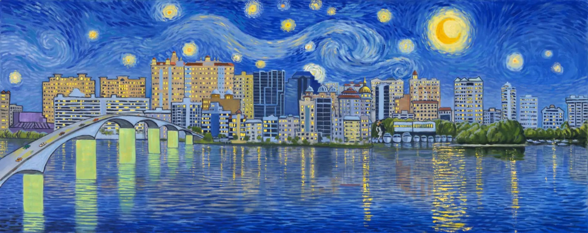 Starry Night Over Sarasota by Robert Johnson