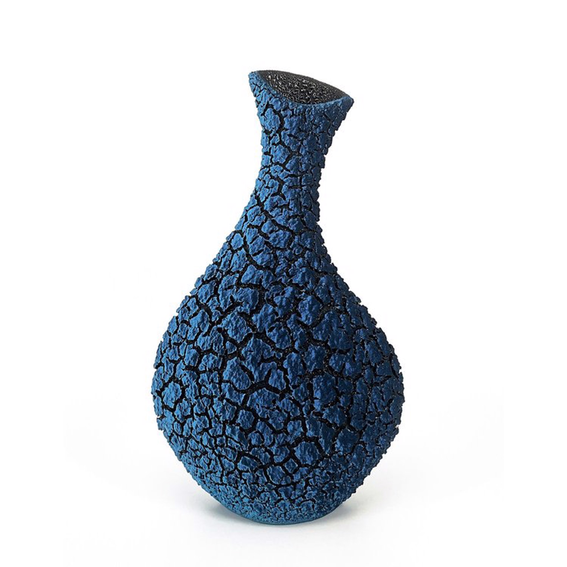 Raindrop Vase ~ Turquoise Blue/Sapphire Blue by Randy O'Brien