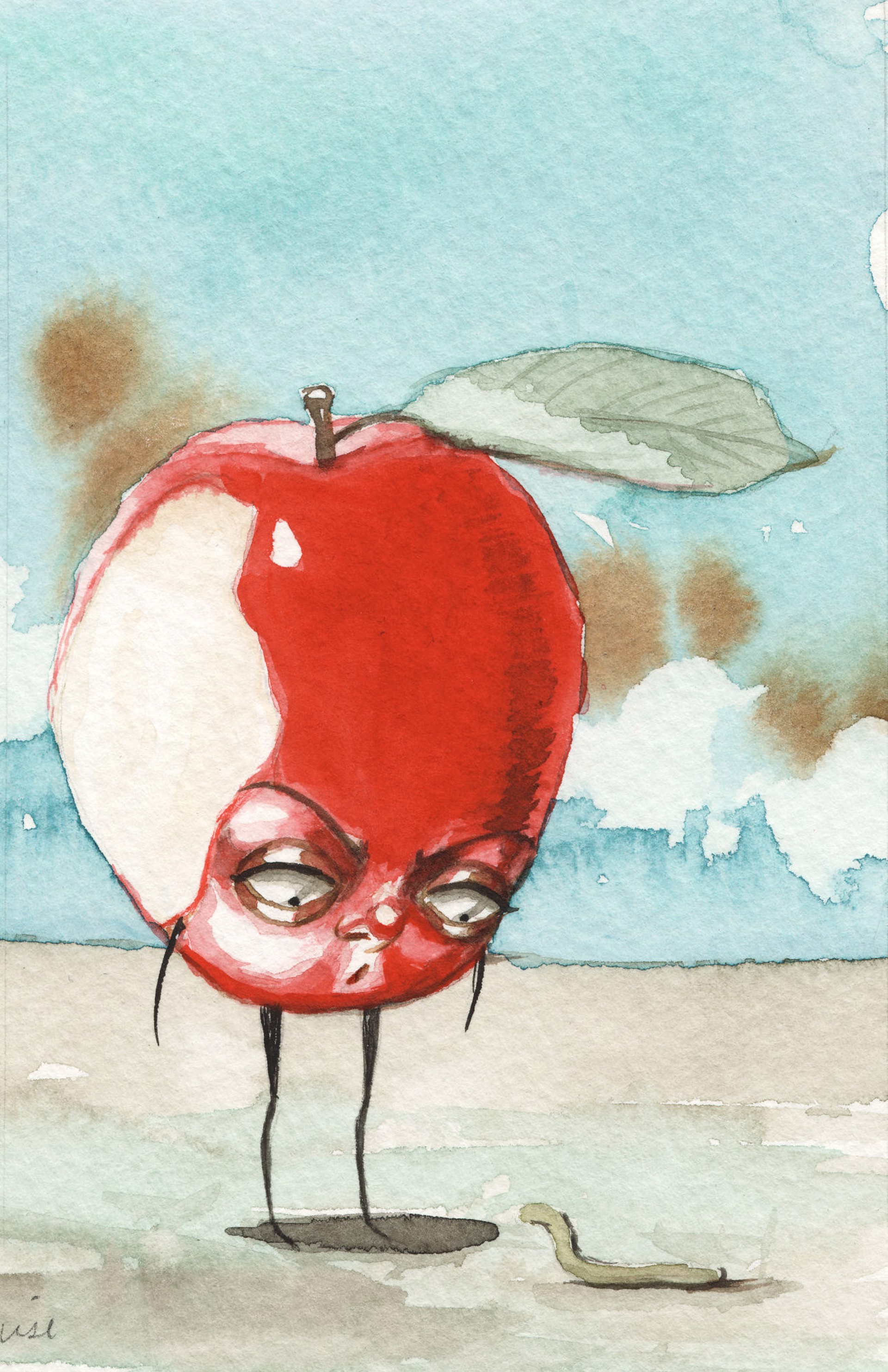 Apple of Fury (Giclee on Deckled Paper) G.O. by Liese Chavez