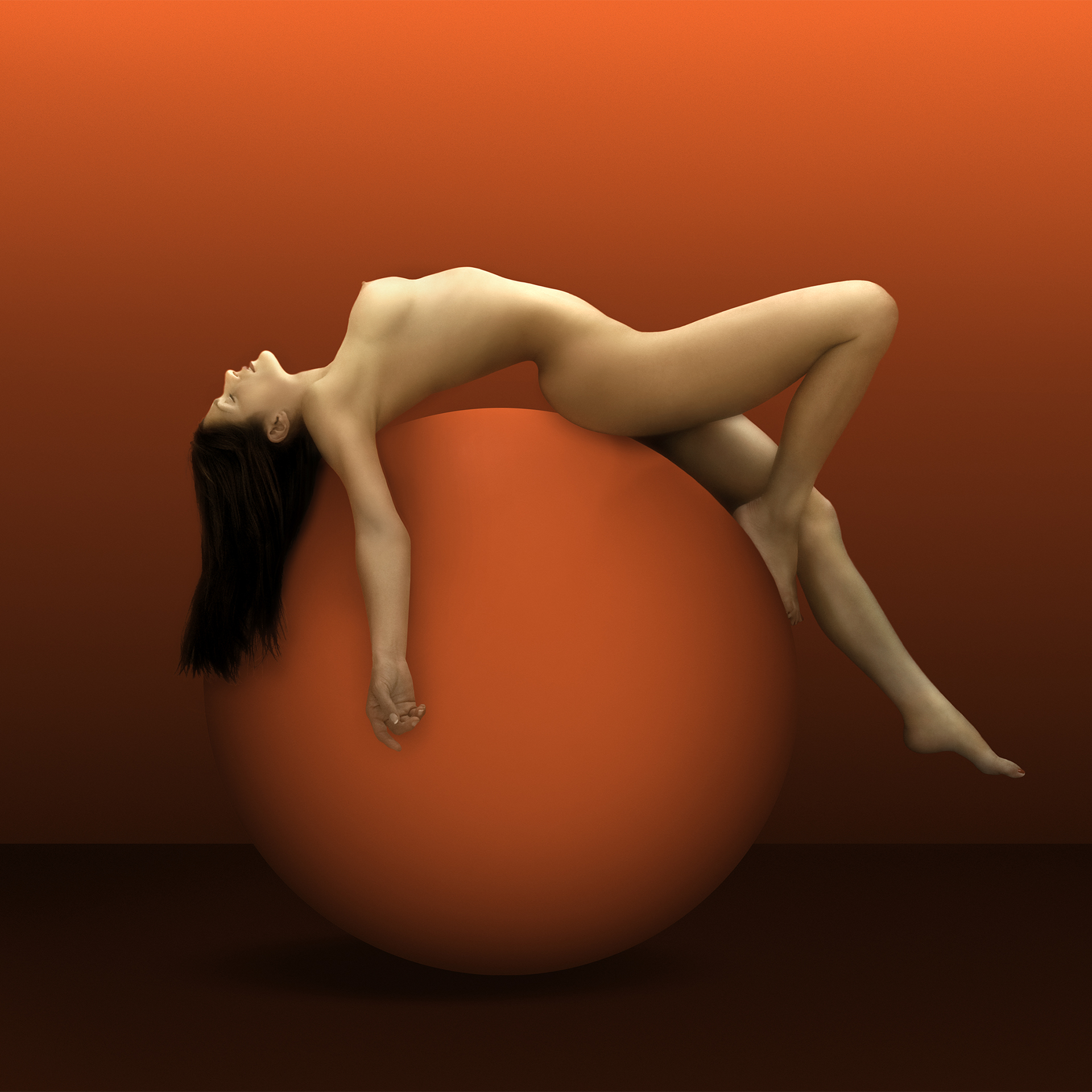 Ella on Red Sphere by Parish Kohanim, Figure Studies