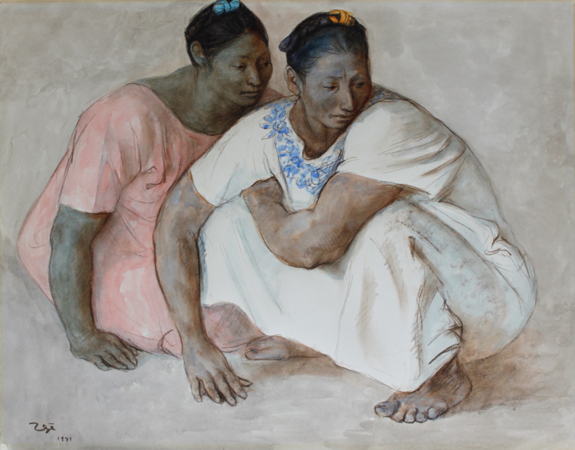 Crouching Women by Francisco Zuniga