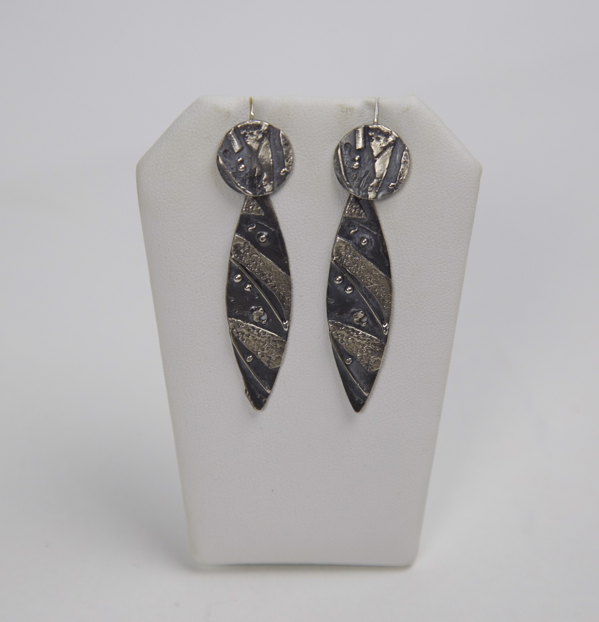 Sterling silver teardrop earrings - Anvil Collection by Jeri Mitrani