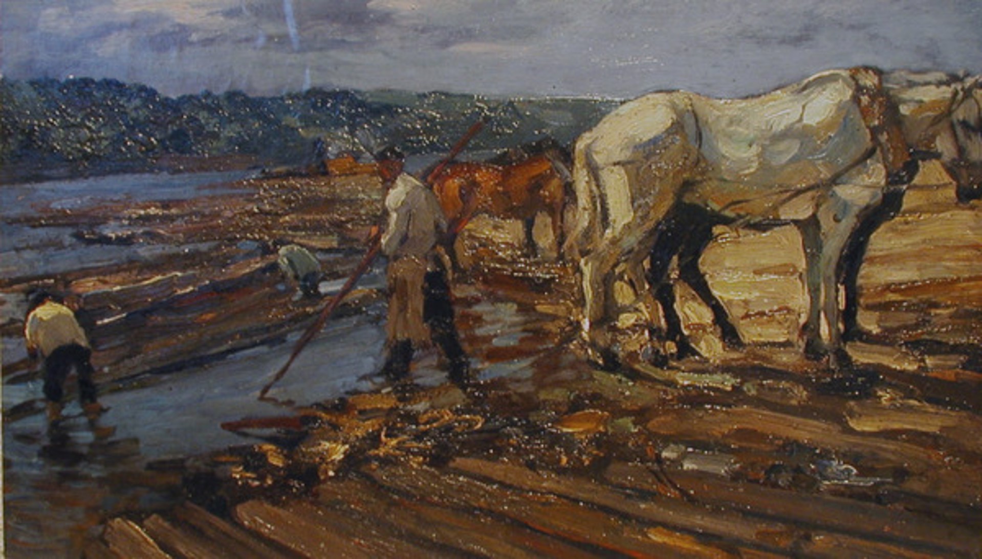 Work Horses by Vasily Martynov