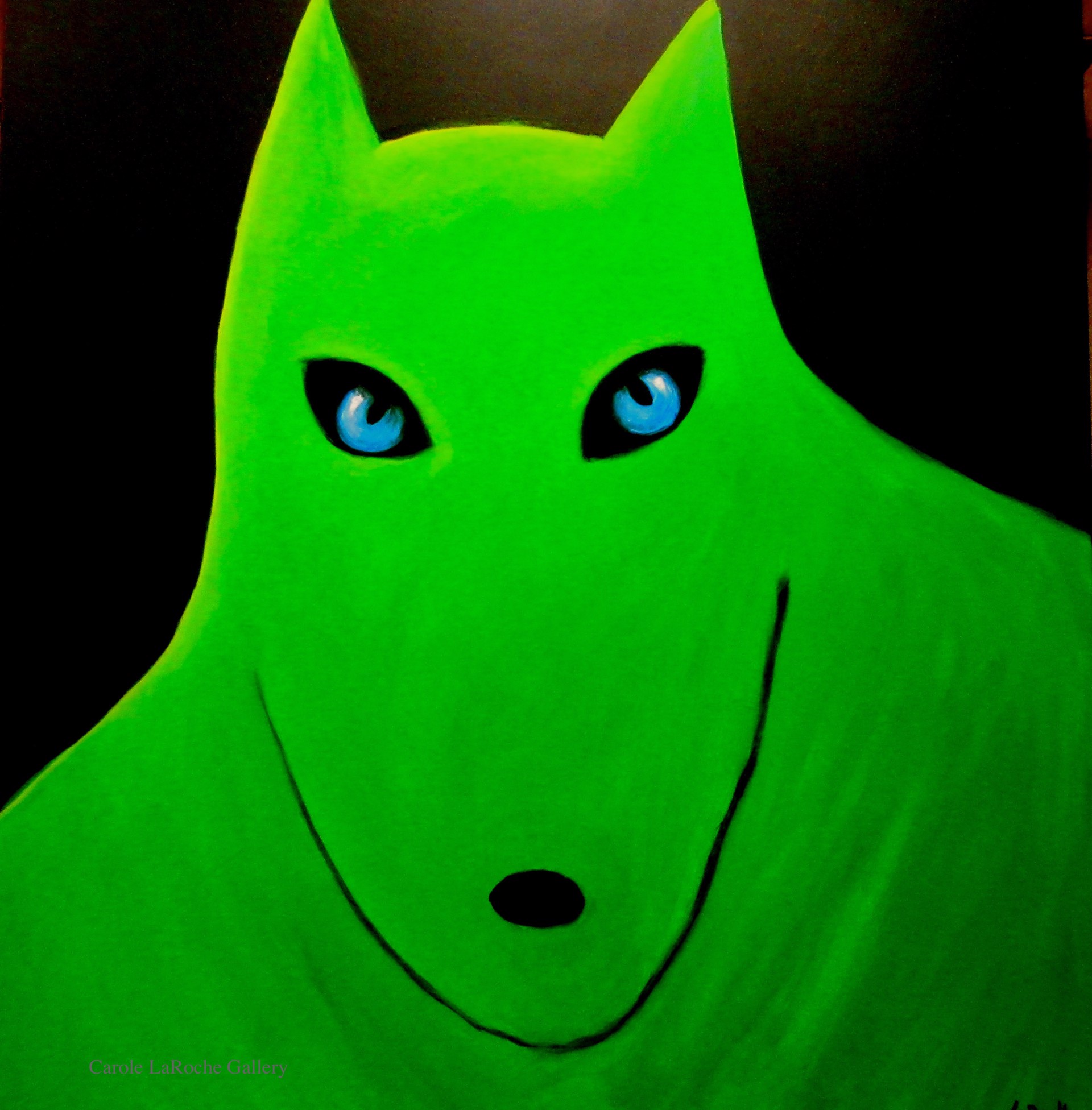 Green wolf by Carole LaRoche