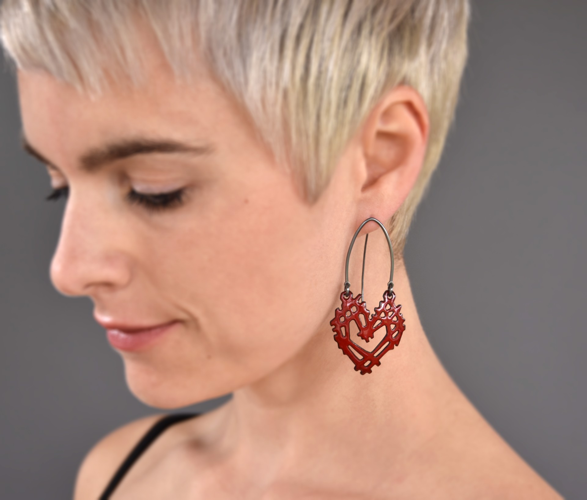 Stick & Stone Heart Earrings Earrings by Joanna Nealey