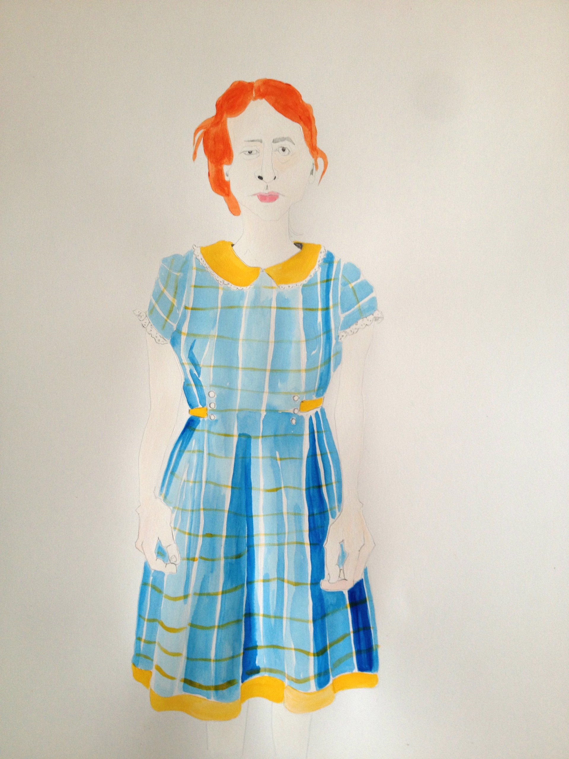 Self-Portrait Blue and White Plaid Dress by Rachael Van Dyke
