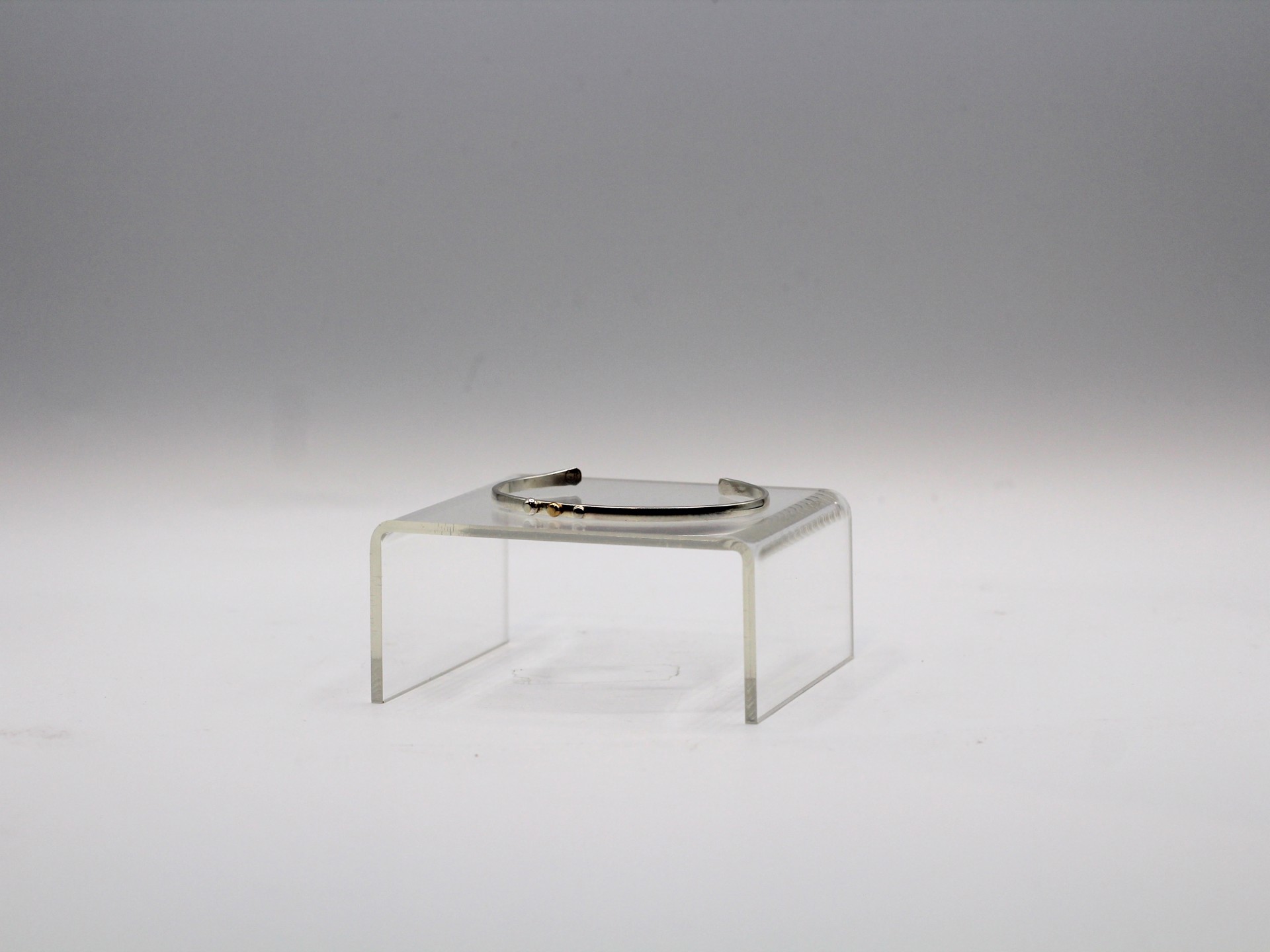 Dot Cufflette with Sterling Silver and 14k Gold by Emily Dubrawski