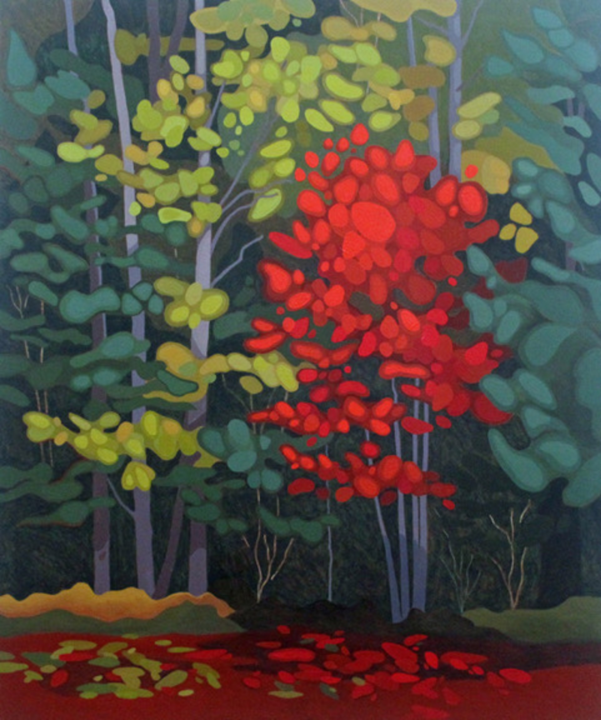 Red Tree III by Leanne Baird