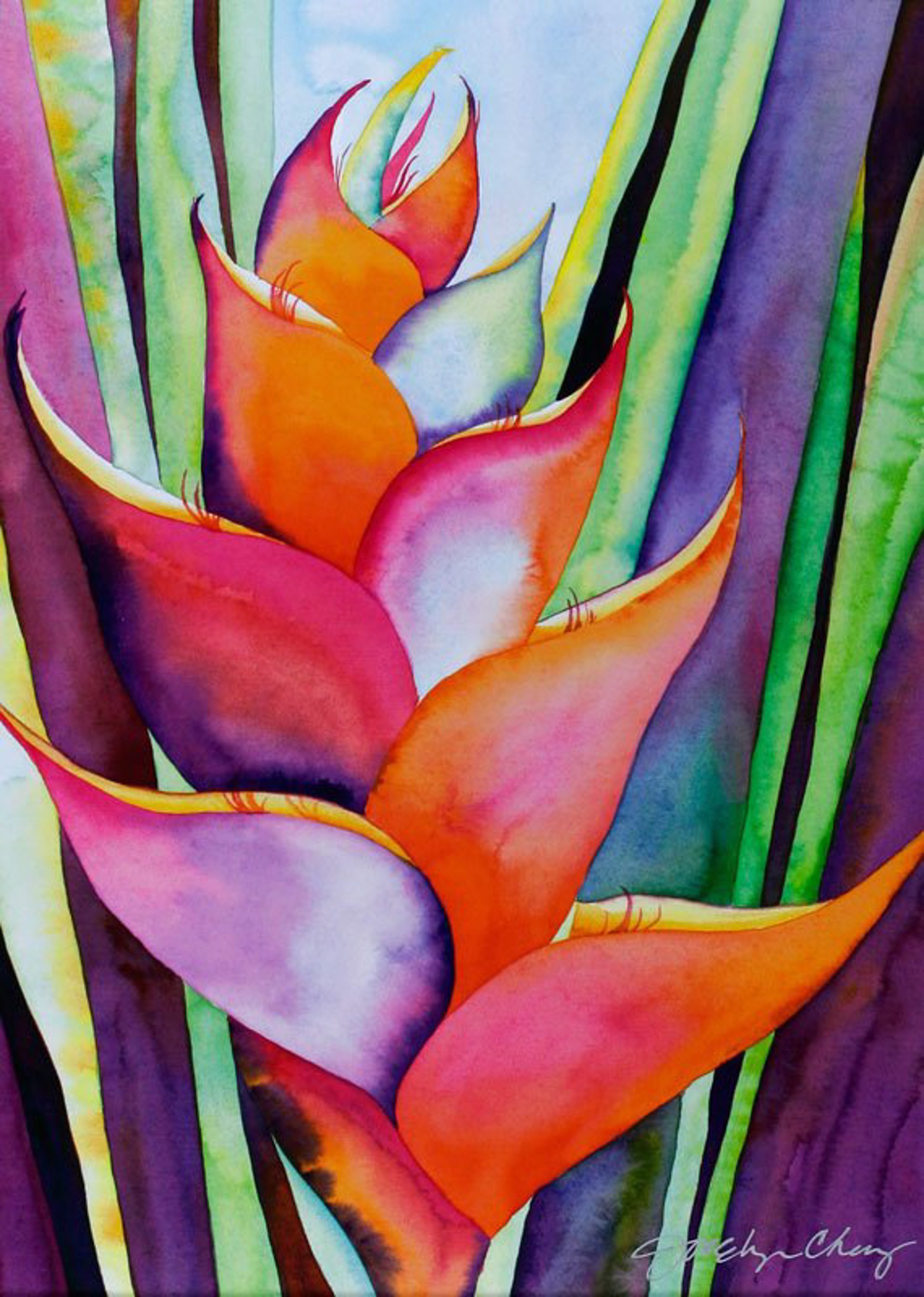Tropical Heliconia by Jocelyn Cheng