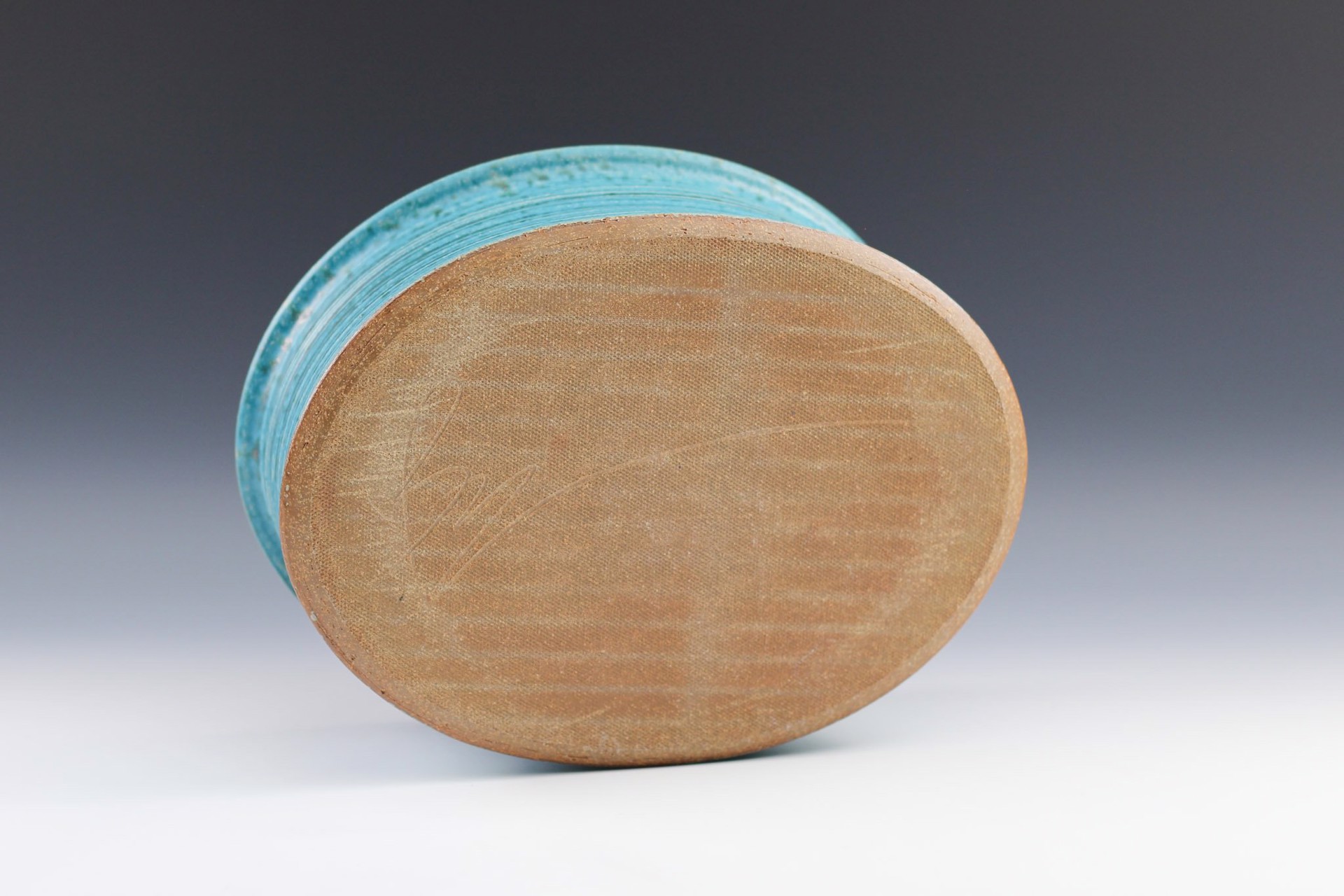 Turquoise/Mamo Oval Dish by Winthrop Byers