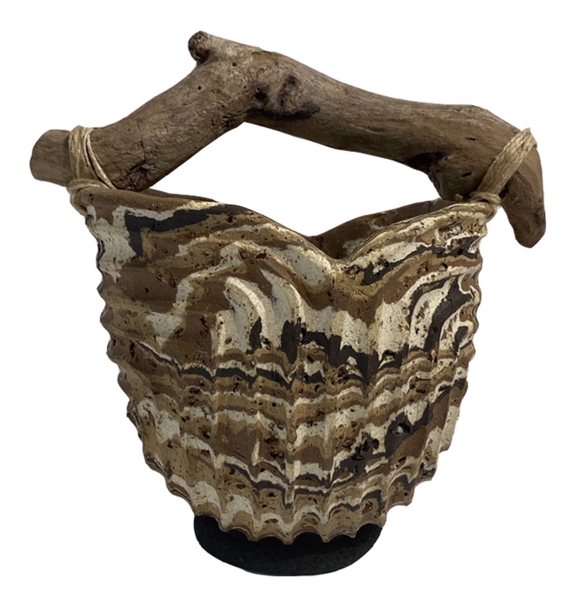 Ceramic Basket by Faye Maeshiro